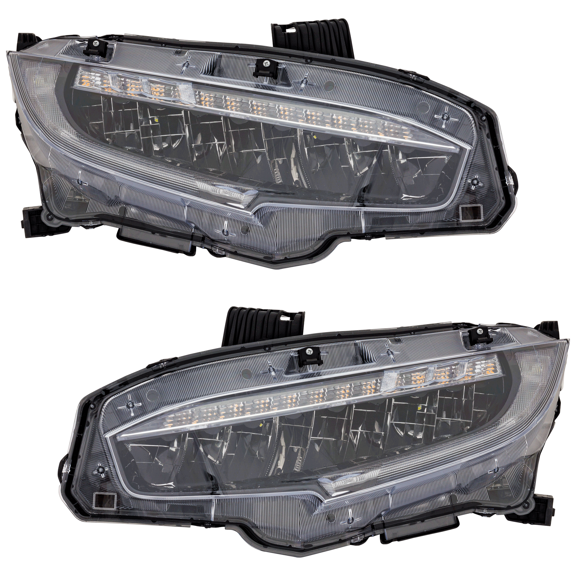 AM CIVIC 19-19 HEAD LAMP RH AND LH Assembly LED Touring Model CAPA SKU SET RH10010105Q Partslink HO2503195C HO2502195C OEM 33100TBAA22-06331TBA305-33150T