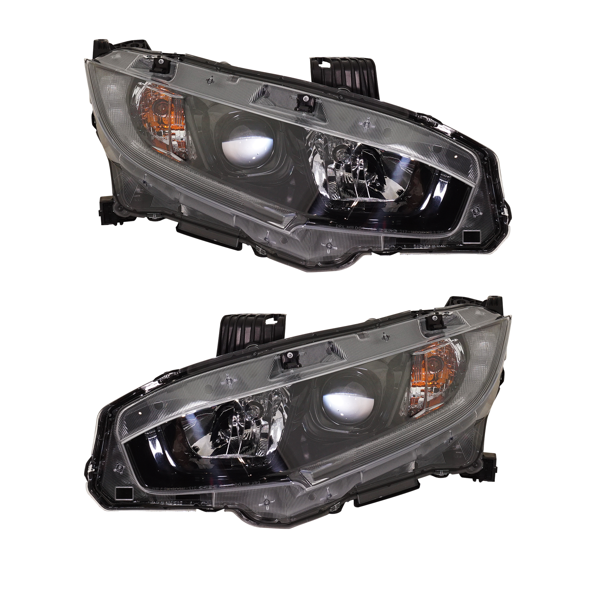 AM CIVIC 18-18 HEAD LAMP RH AND LH Halogen Assembly 1.5L Eng. Japan Built Vehicle Sedan SKU SET RH10010113 Partslink HO2503198 HO2502198 OEM 33100TEGA01-33150TEGA01