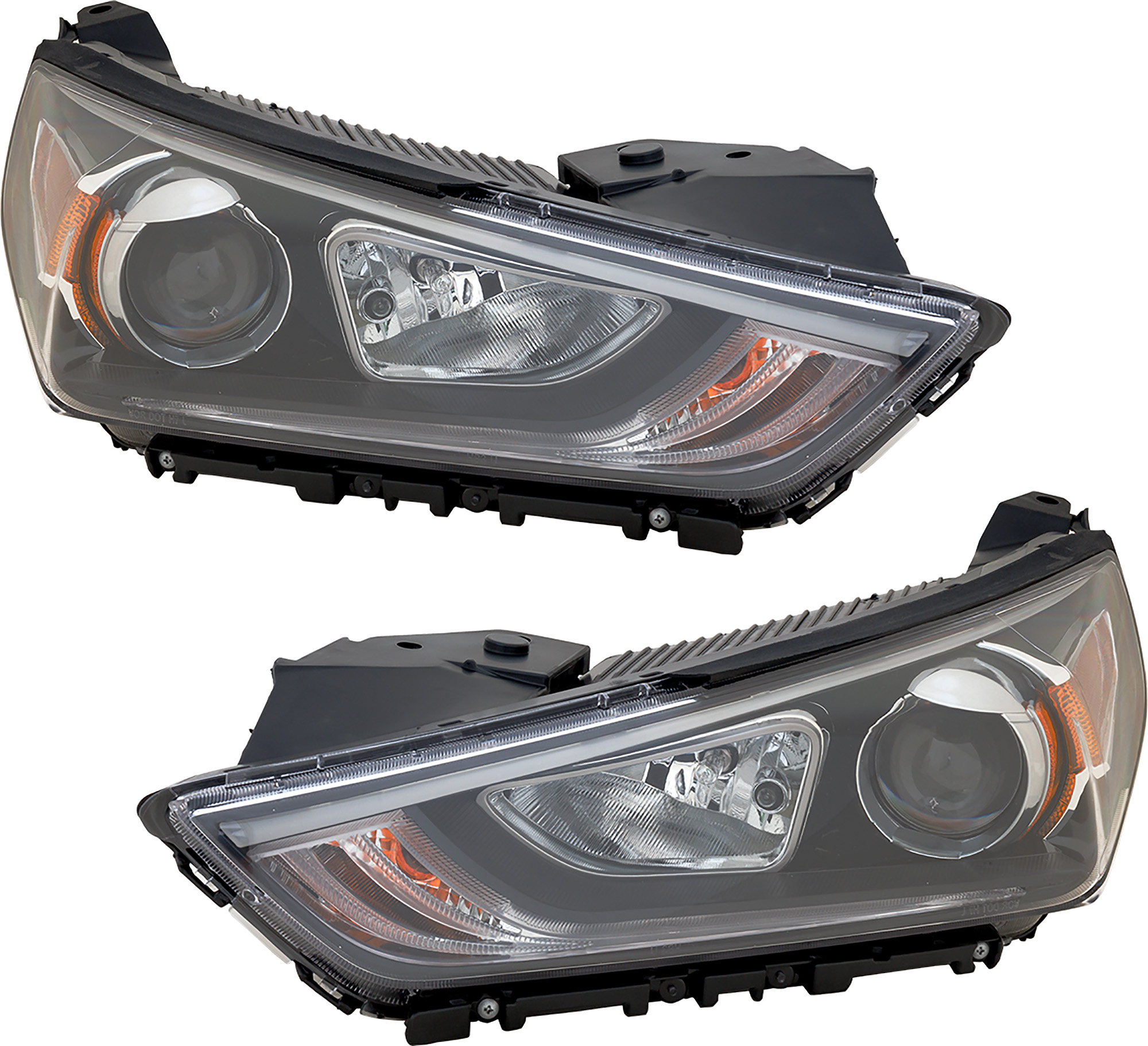 AM IONIQ 20-22 HEAD LAMP RH AND LH Assembly Halogen Hybrid Plug In Hybrid Models SKU SET RH10010187A Partslink HY2503256 HY2502256 OEM 92102G2050T2S 92101G2050T2S