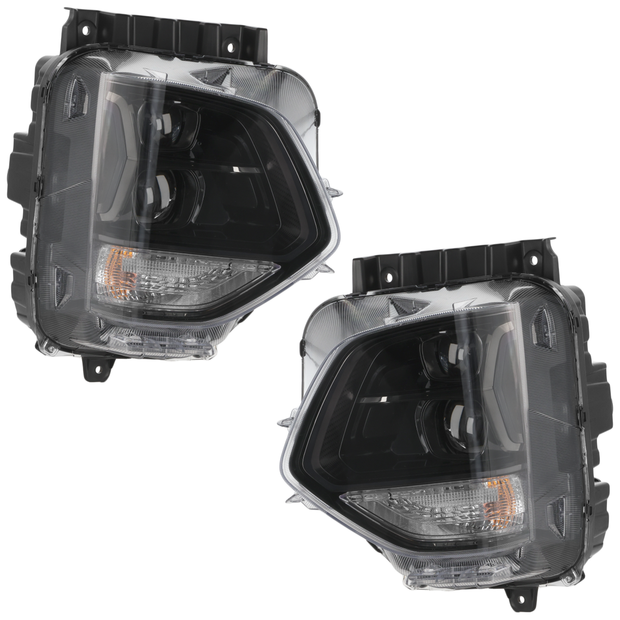AM SANTA FE 19-20 HEAD LAMP RH AND LH Assembly LED CAPA SKU SET RH10010199AQ Partslink HY2502237C HY2503237C OEM 92101S2100-92102S2100