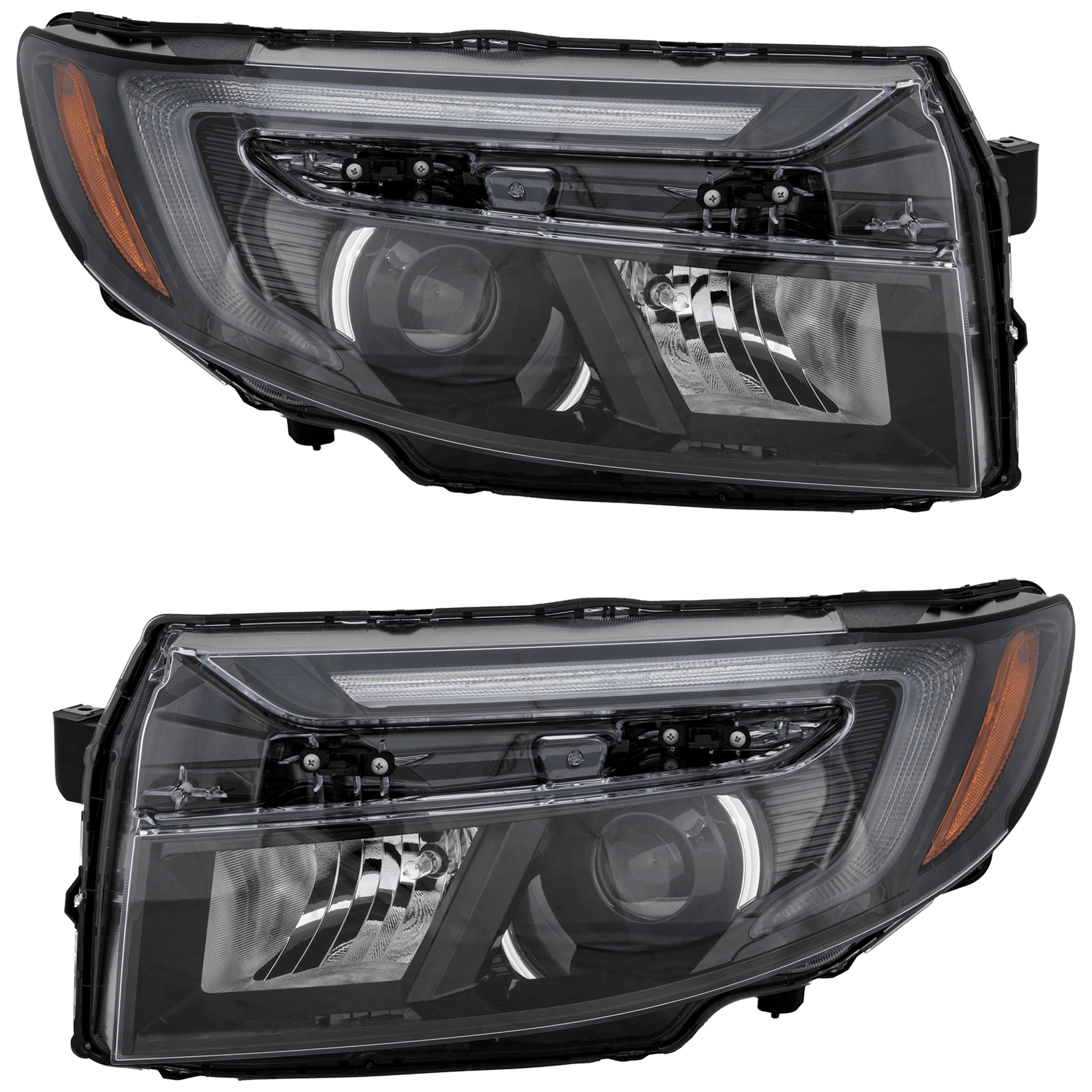 AM RIDGELINE 21-25 PASSPORT 22-25 HEAD LAMP RH AND LH Assembly LED w 7 Pin RIDGELINE Black Edition RTL E Touring Models SKU SET RH10010225A Partslink HO2502207 HO2503207 OEM 33100T6ZA11-33150T6ZA11