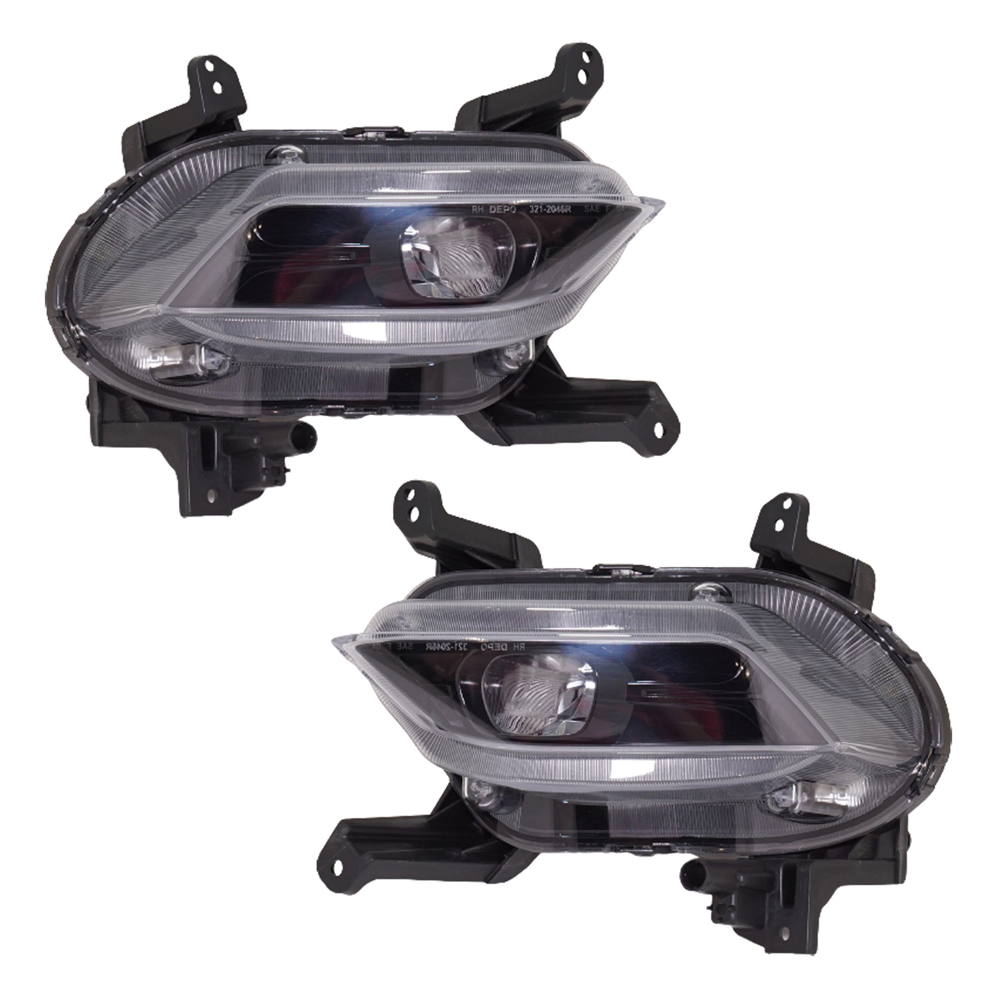 AM SANTA FE 19-20 FRONT FOG LAMP RH AND LH Assembly LED SKU SET RH10750027 Partslink HY2593172 HY2592172 OEM 92202S1100-92201S1100