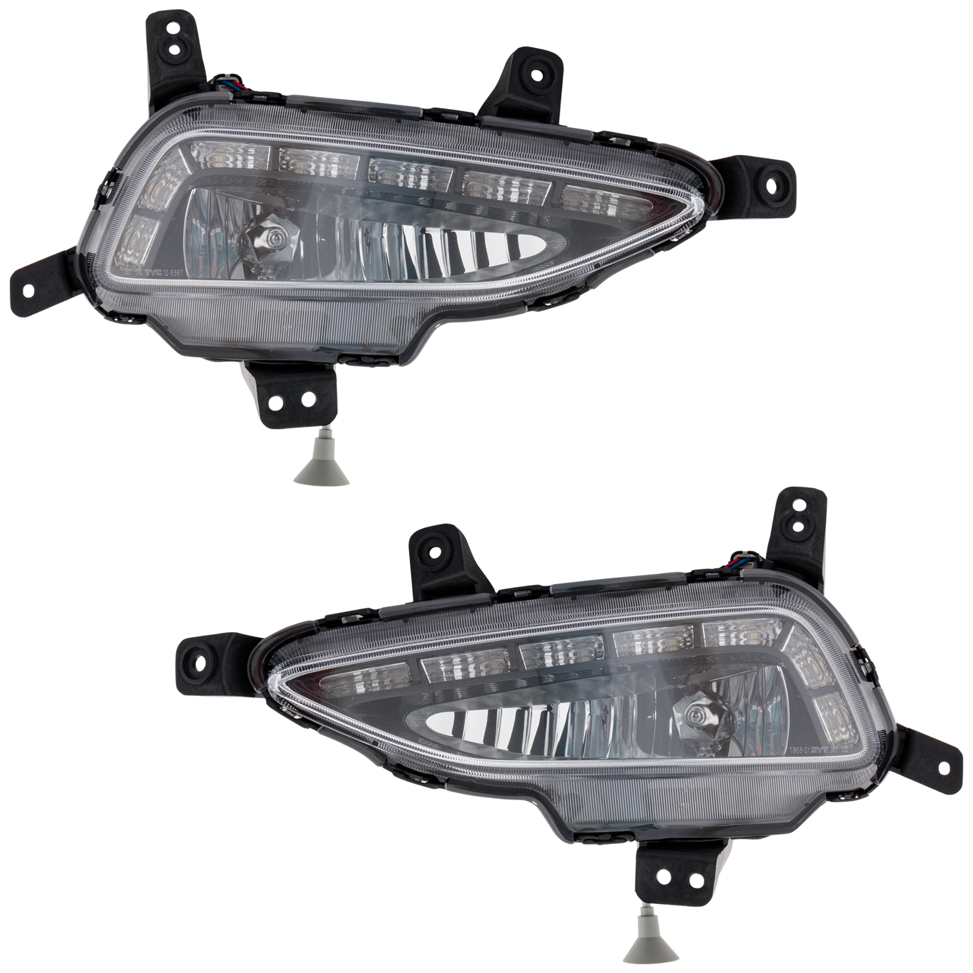 AM TUCSON 16-18 FRONT FOG LAMP RH AND LH Assembly Halogen w Daytime Running Light SKU SET RH10750033 Partslink HY2593168 HY2592168 OEM 92202D3100-92201D3100