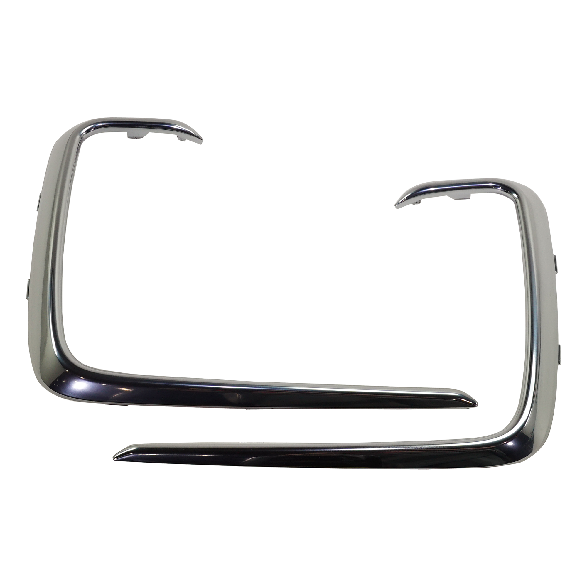 AM SANTA FE 17-18 SANTA FE XL 17-19 FRONT FOG LAMP MOLDING RH AND LH Chrome SKU SET RH10810001 Partslink HY1046111 HY1047111 OEM 86555B8AA0-86556B8AA0