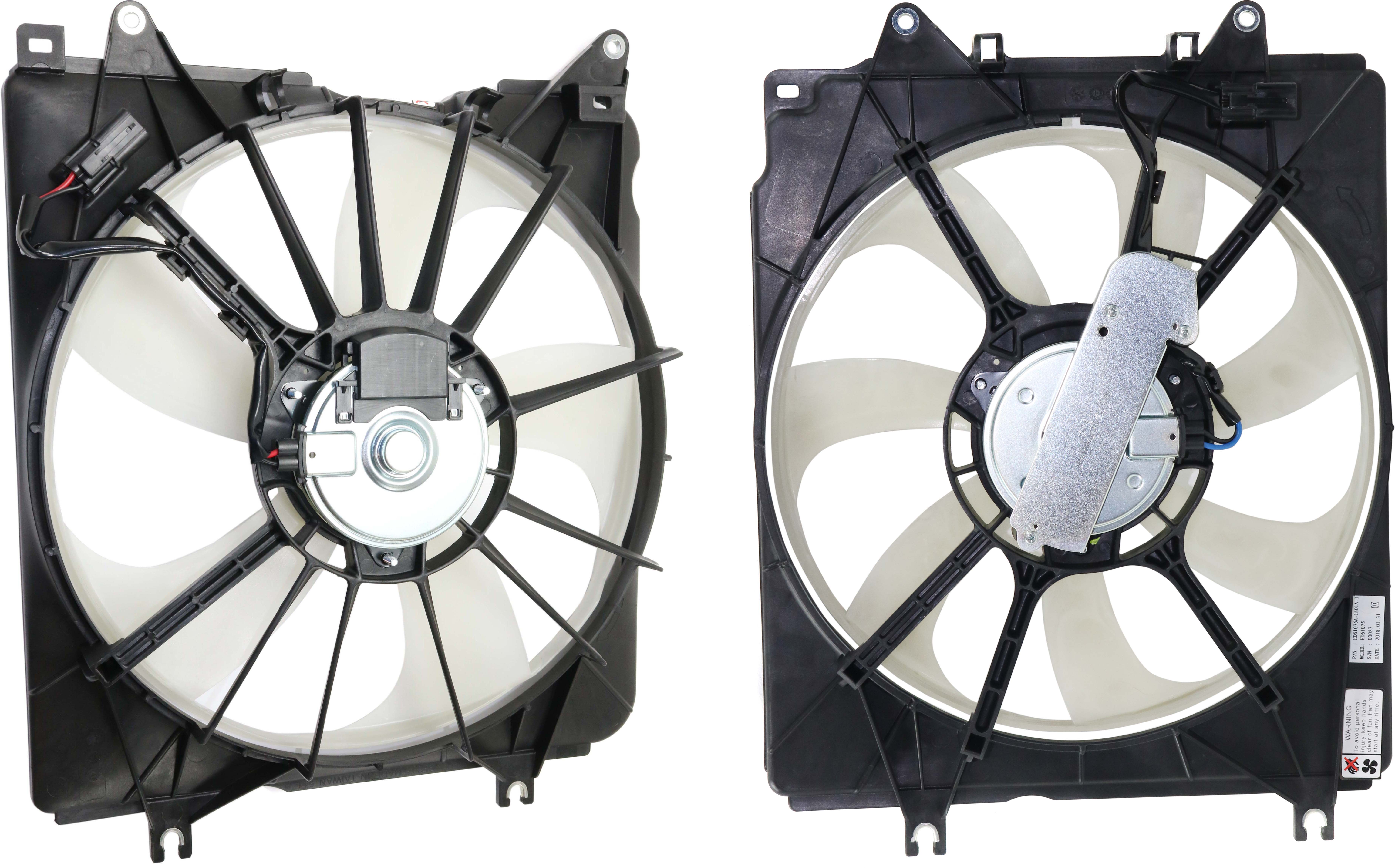 AM CR V 17-22 COOLING FAN ASSEMBLY RH AND LH SKU SET RH16090003-2 Partslink HO3113141 HO3115169 OEM 386155PAA01 PFM 386165PAA01-38