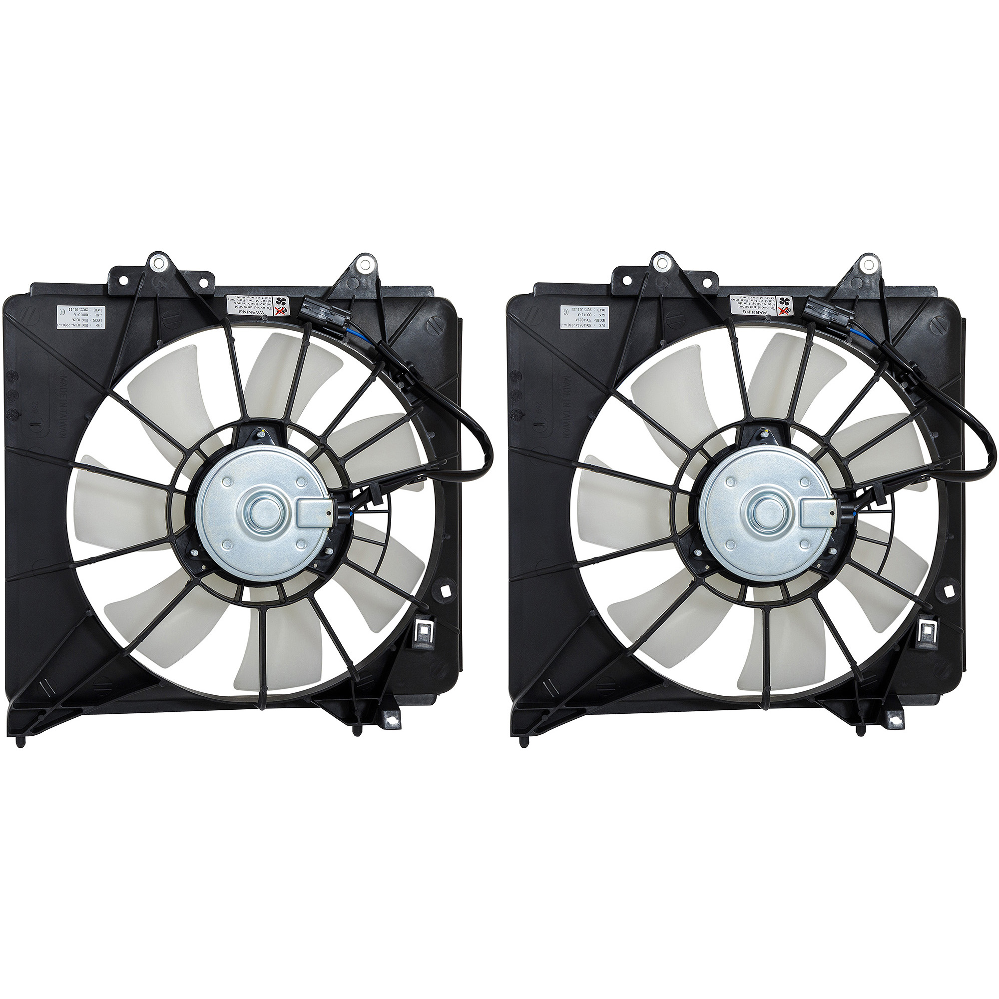 AM FIT 09-14 FIT EV 13-14 RADIATOR AND A C CONDENSER FAN ASSEMBLY Single fan SKU SET RH19090005 Partslink HO3113130 HO3115150 OEM 19015RB0004 PFM 38615RB1J51 PF