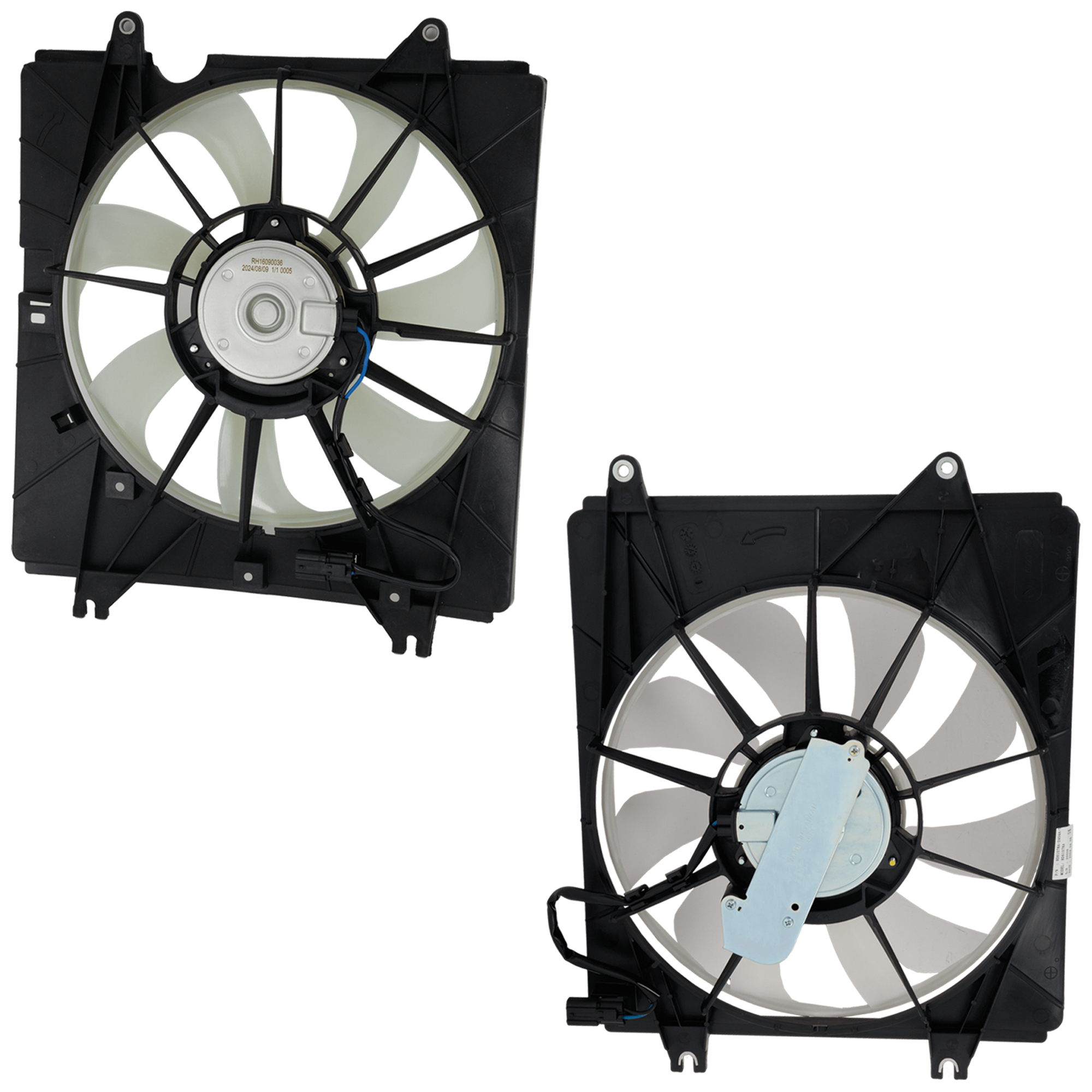 AM HR V 23-25 RADIATOR AND A C CONDENSER FAN ASSEMBLY 4 Cyl. 2.0L Eng. SKU SET RH19090011