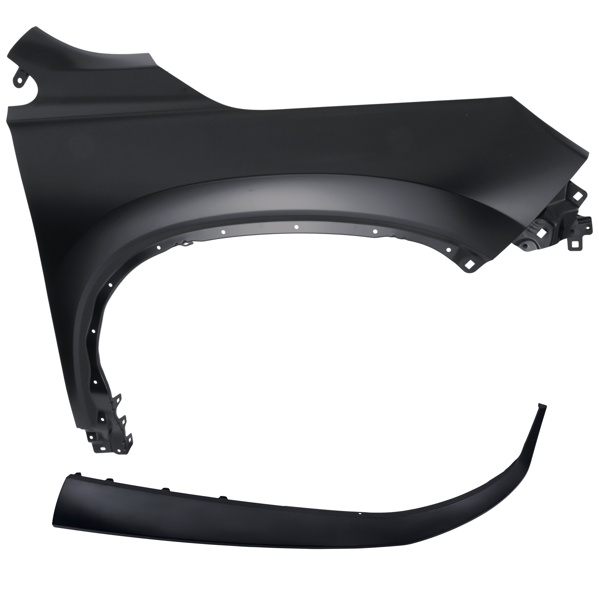 AM PILOT 23-23 FRONT FENDER RH AND LH Black Steel CAPA SKU SET RH22010081Q Partslink HO1240205C HO1241205C OEM 60210T90A00ZZ 60260T90A00ZZ