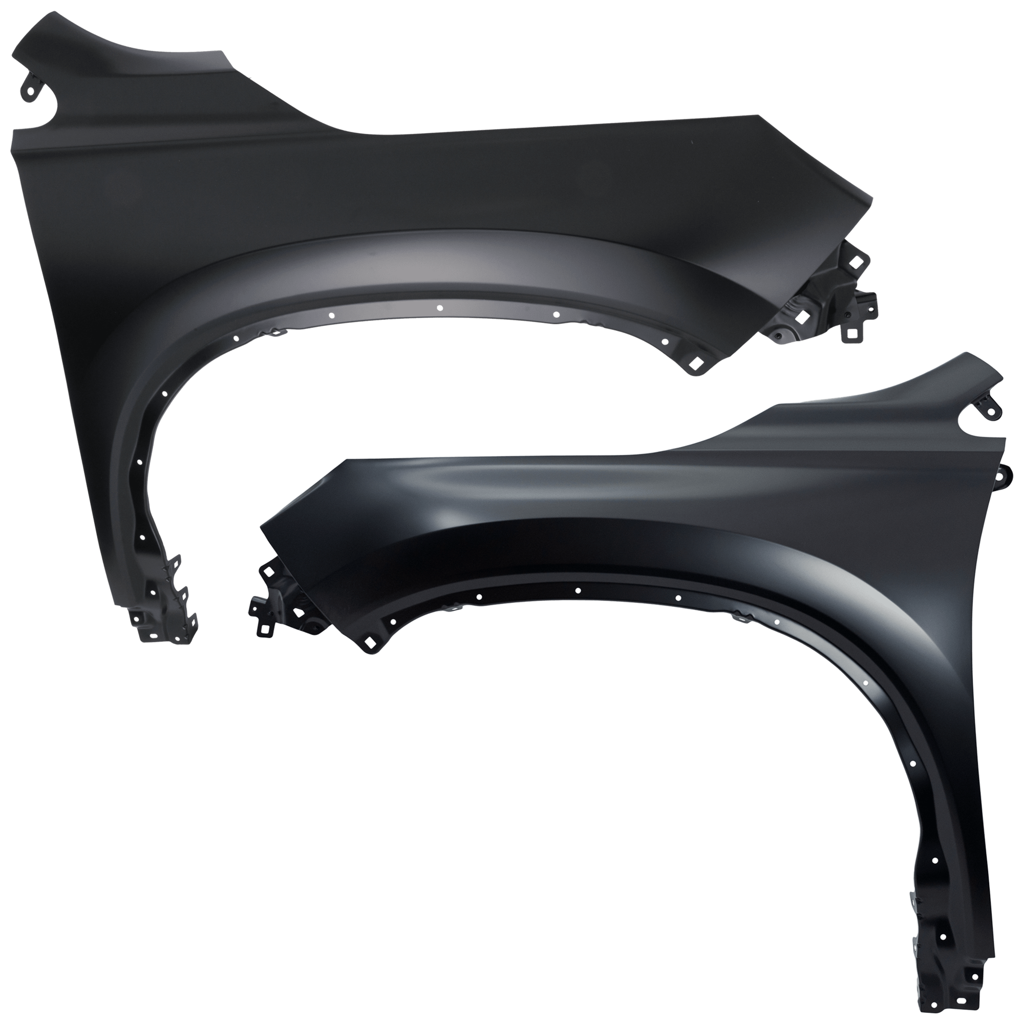 AM PILOT 23-23 FRONT FENDER RH AND LH Black Steel SKU SET RH22010081 Partslink HO1240205 HO1241205 OEM 60210T90A00ZZ 60260T90A00ZZ