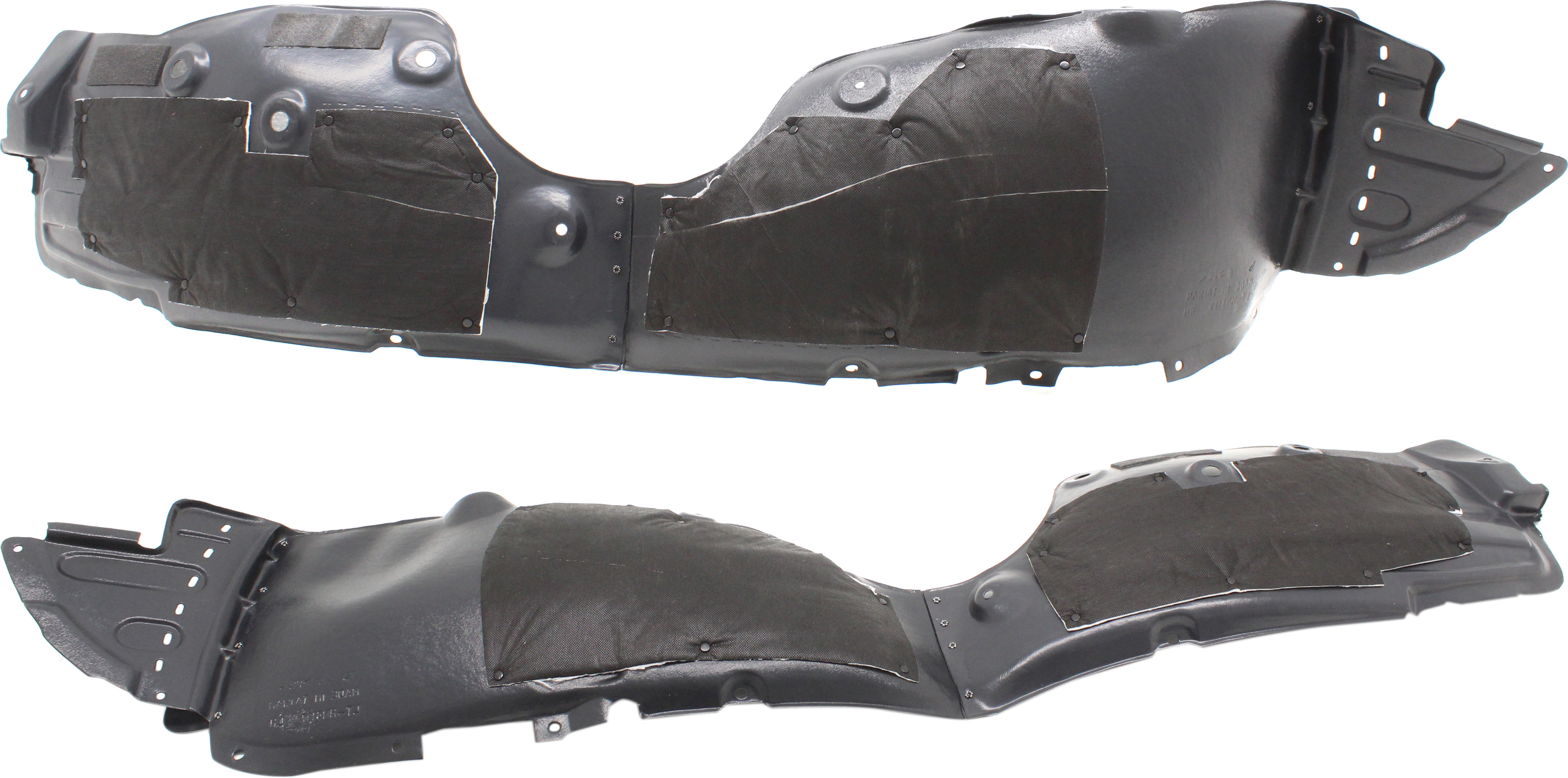 AM SANTA FE 17-18 SANTA FE XL 17-19 FRONT FENDER LINER RH AND LH Polypropylene Injection Form w Insulation Foam SKU SET RH22210031 Partslink HY1249165 HY1248165 OEM 86812B8500-86811B8500
