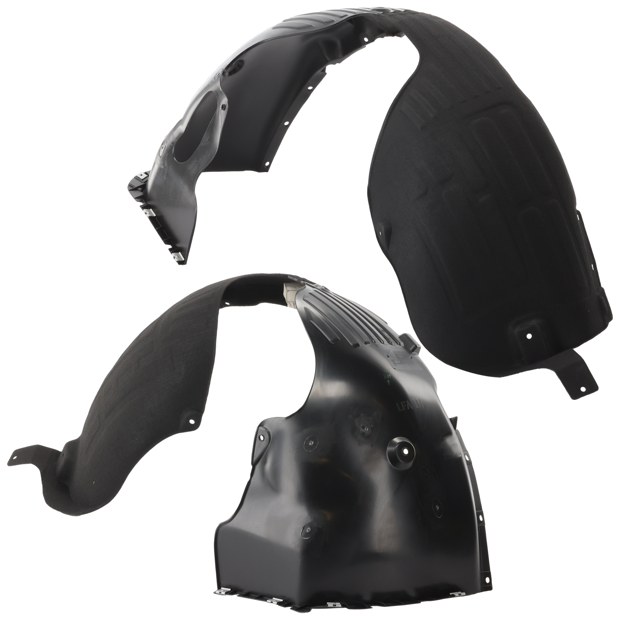 AM SONATA 15-17 FRONT FENDER LINER RH AND LH Polypropylene Injection Form Limited 2.4L Eng Sport Ultimate Models Exc. Hybrid Model CAPA SKU SET RH22210051Q Partslink HY1248168C HY1249168C OEM 86811C2310-86812C2310
