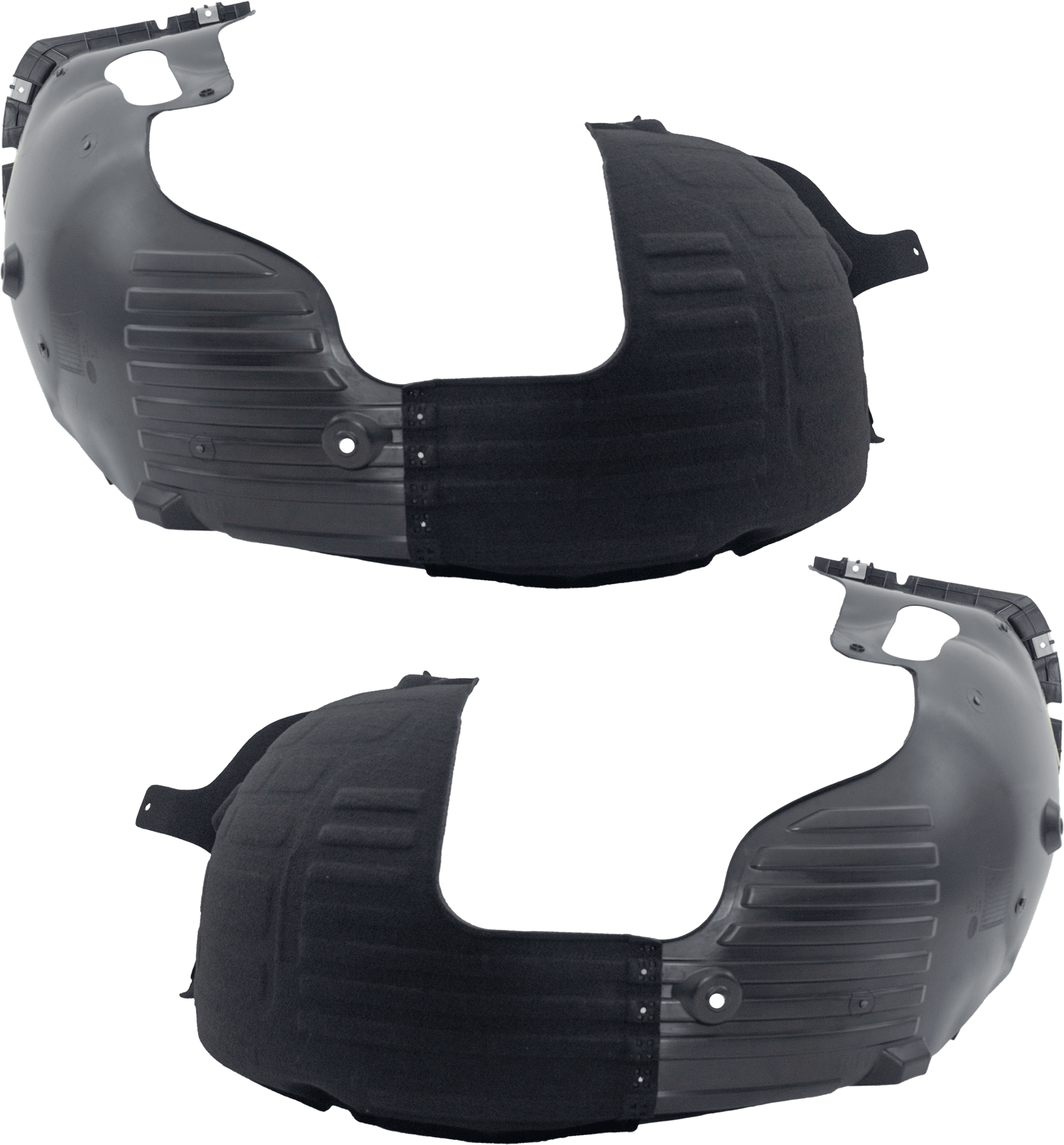 AM SONATA 18-19 FRONT FENDER LINER RH AND LH Polypropylene+Polyethylene Injection Form Exc. Hybrid Model w Chrome CAPA SKU SET RH22210067Q Partslink HY1249169C HY1248169C OEM 86812C2600-86811C2600