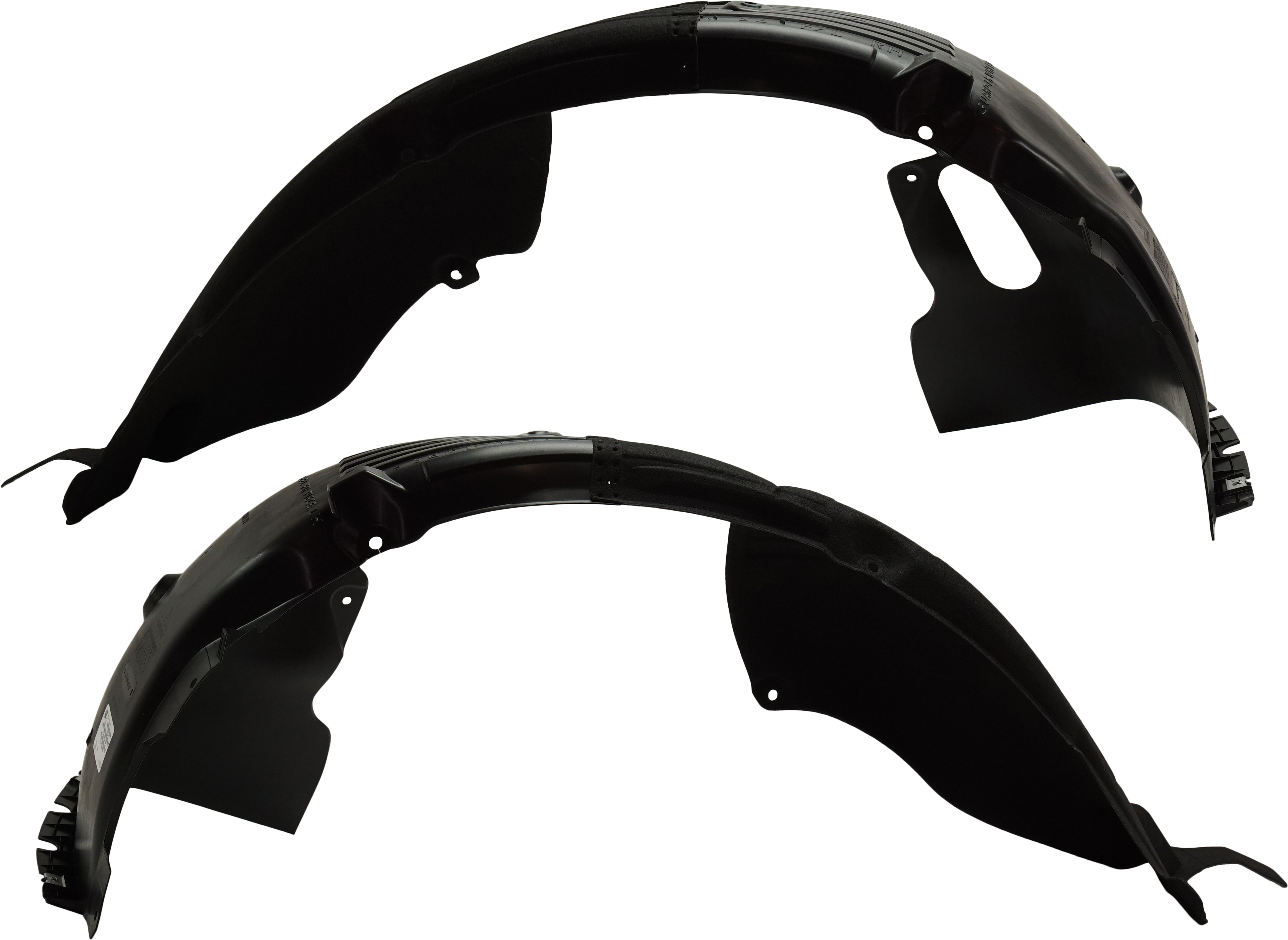 AM SONATA 18-19 FRONT FENDER LINER RH AND LH Exc. Hybrid Model w Chrome SKU SET RH22210067 Partslink HY1249169 HY1248169 OEM 86812C2600-86811C2600
