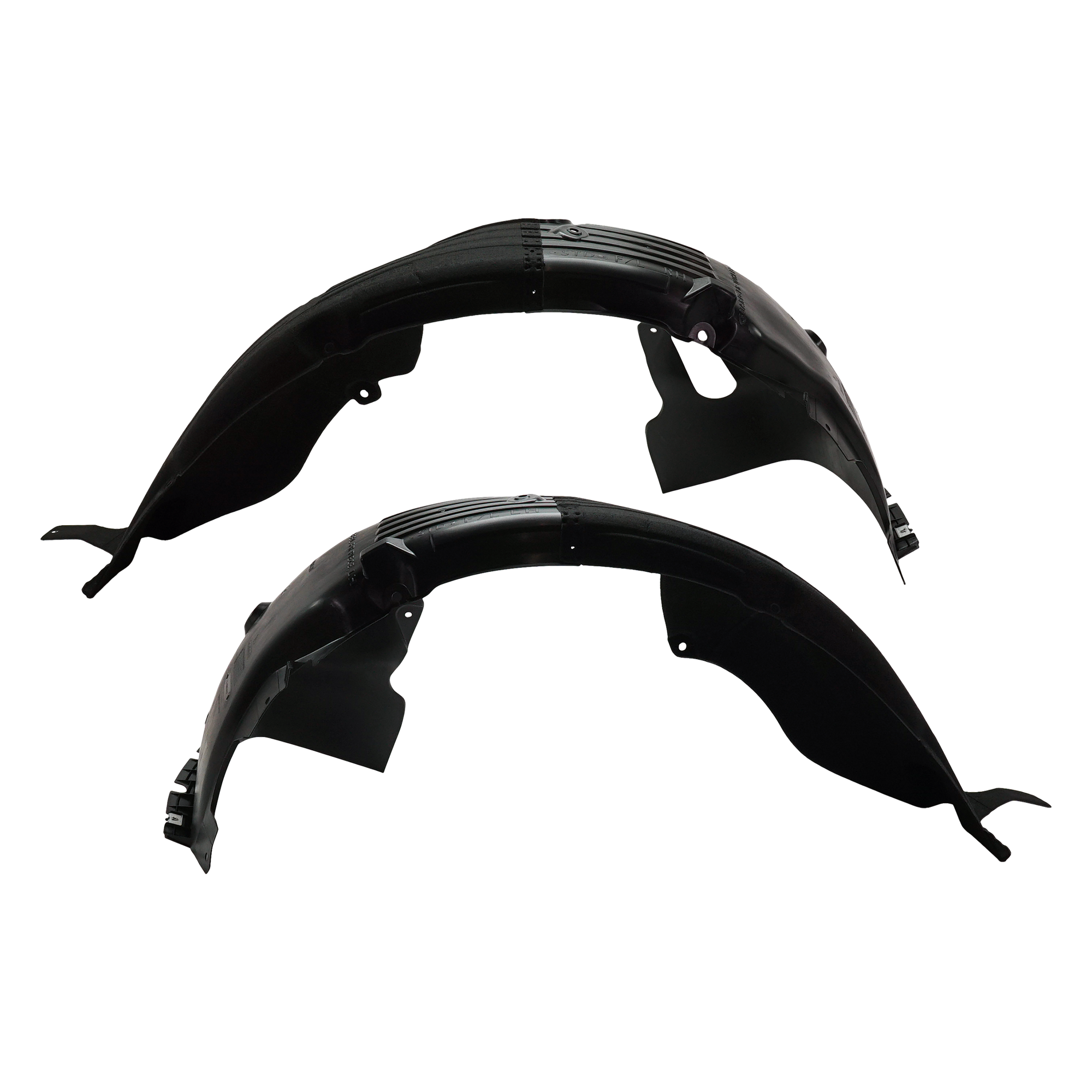 AM SONATA 18-19 FRONT FENDER LINER RH AND LH Plastic Injection+Thermo Form Exc. Hybrid Model w o Chrome SKU SET RH22210069 Partslink HY1248179 HY1249179 OEM 86811C2500-86812C2500