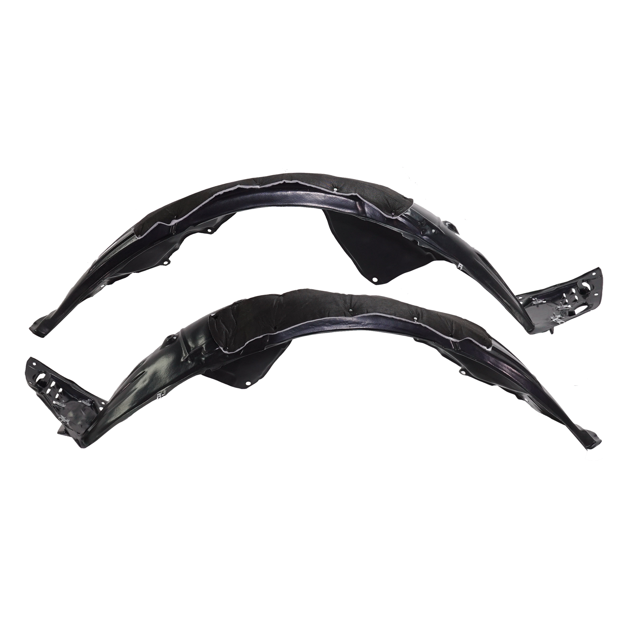 AM CIVIC 20-21 FRONT FENDER LINER RH AND LH Assembly Polyethylene Plastic w Insulation Foam EX EX L LX Models Hatchback SKU SET RH22210093 Partslink HO1249193 HO1248193 OEM 74101TGGA20 PFM 74151TGGA20 PF