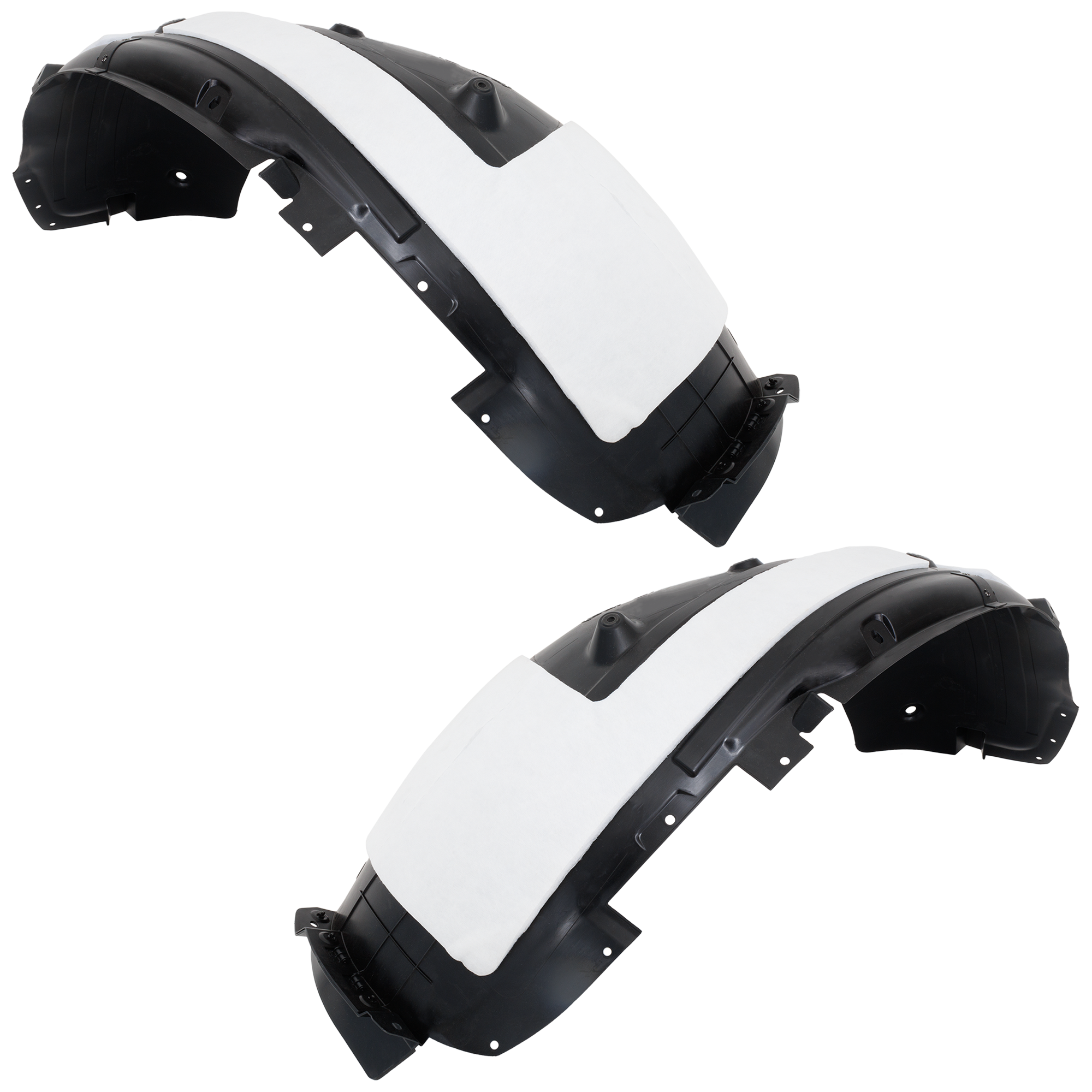 AM SANTA FE 21-23 FRONT FENDER LINER RH AND LH Plastic Injection Form Exc. Hybrid Model CAPA SKU SET RH22210115Q Partslink HY1248188C HY1249188C OEM 86811S2500-86812S2500