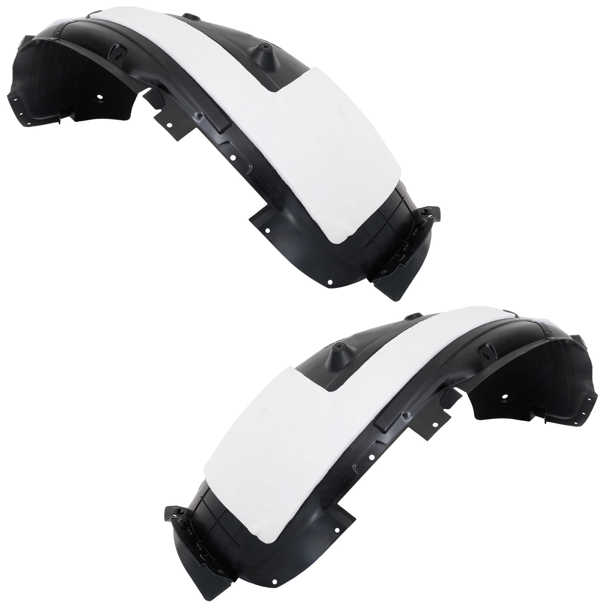 AM SANTA FE 21-23 FRONT FENDER LINER RH AND LH Plastic Injection Form Exc. Hybrid Model SKU SET RH22210115 Partslink HY1248188 HY1249188 OEM 86811S2500-86812S2500