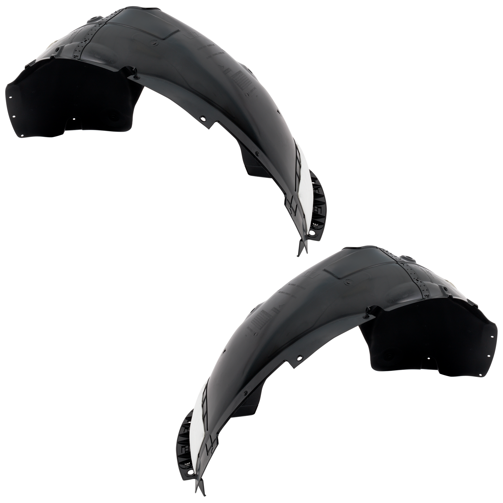 AM PALISADE 20-22 FRONT FENDER LINER RH AND LH Plastic Injection Form w Insulation Foam SKU SET RH22210135 Partslink HY1249180 HY1248180 OEM 86812S8000-86811S8000