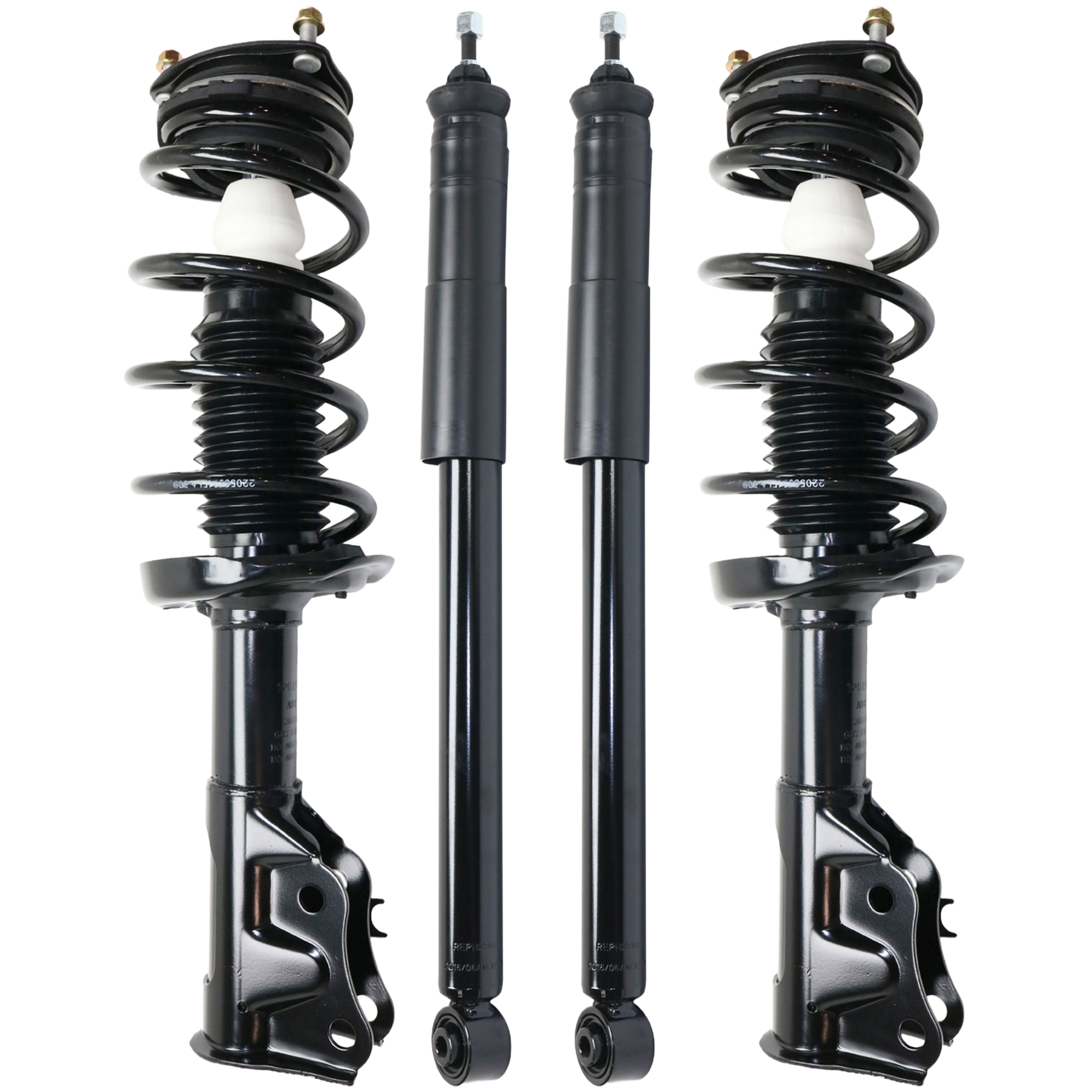 AM CIVIC 06-11 FRONT AND REAR SHOCK AND FULLY LOADED STRUT RH AND LH Gas Charged Twin tube Set of 4 SKU SET RH28050003-4 OEM 51601SVAA07-51602SVAA15-52610S