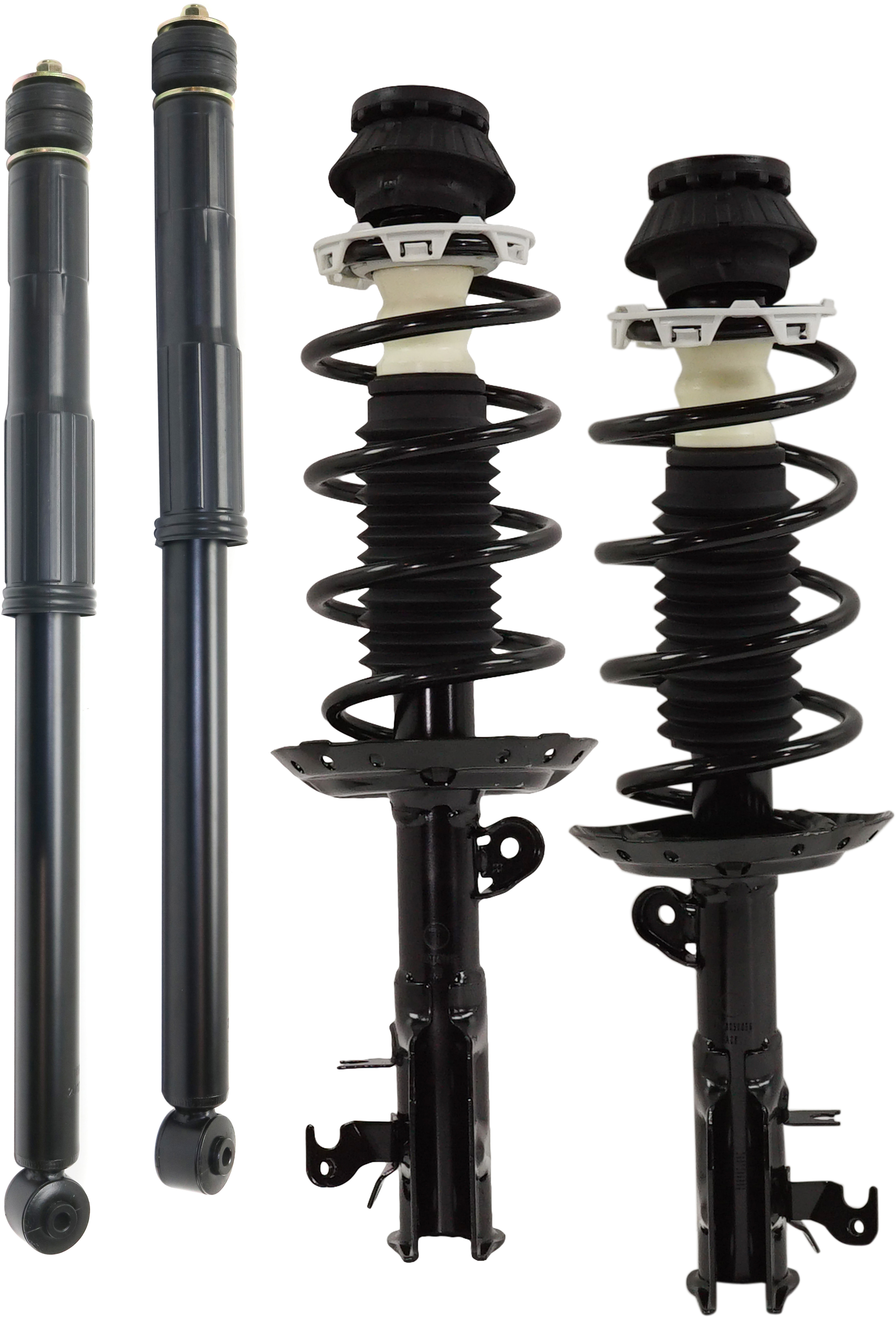 AM FIT 09-13 FRONT AND REAR SHOCK AND FULLY LOADED STRUT RH AND LH Gas Charged Twin tube Set of 4 SKU SET RH28050055-4 OEM 52610TK6A13-836000-501726609-1