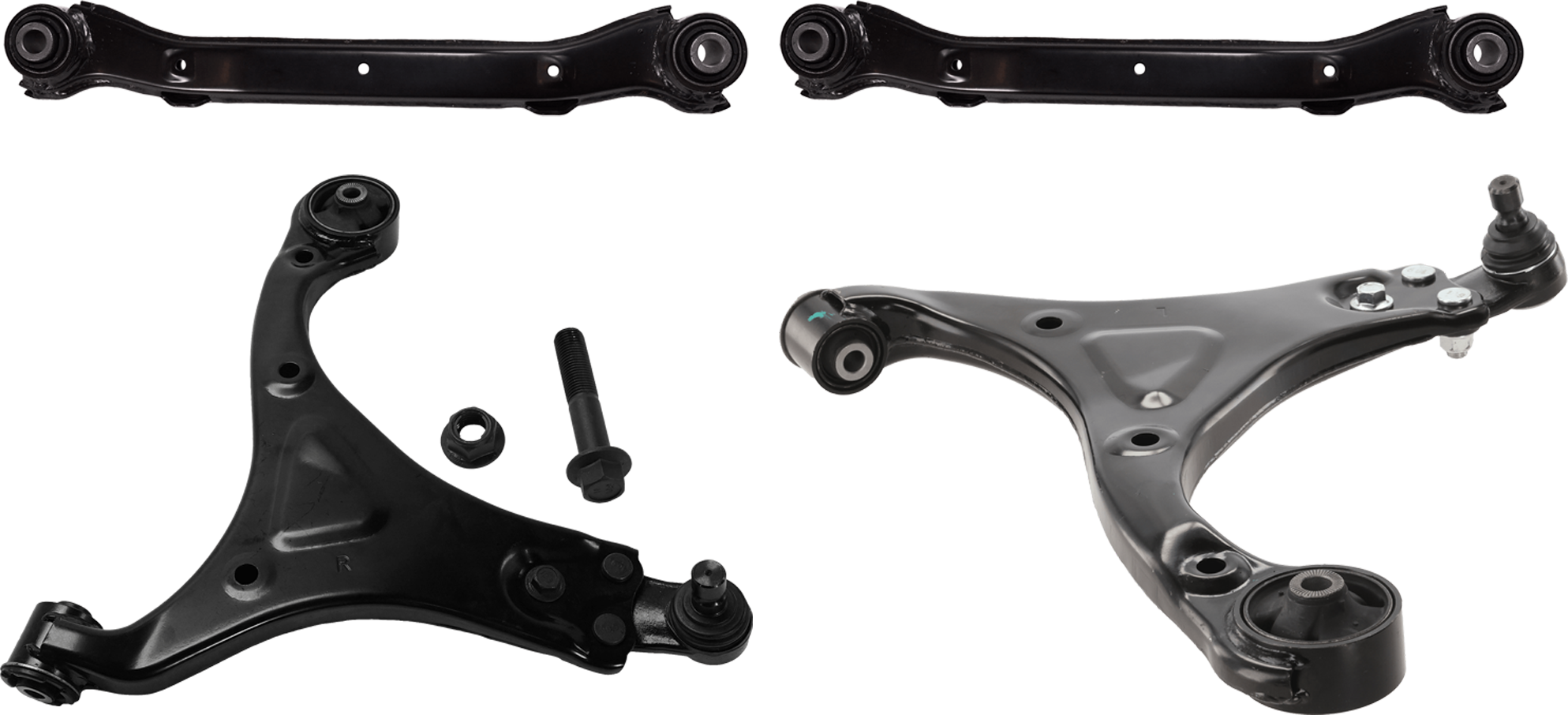AM SONATA 11-14 FRONT AND REAR CONTROL ARM RH AND LH Upper Rearward and Lower SKU SET RH28150049-4 OEM 545013S000-545003S000-551004Z0