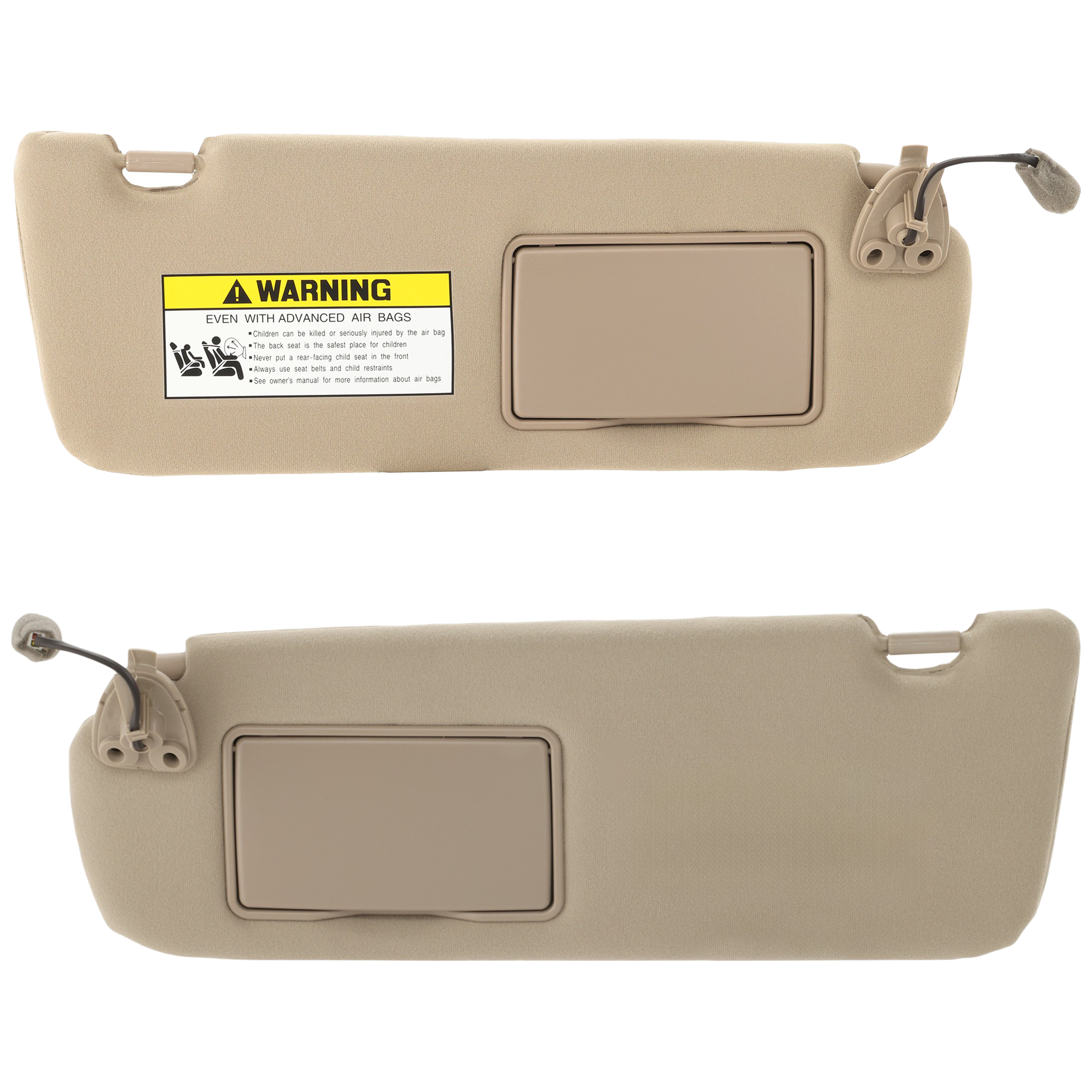 AM SONATA 05-08 SUN VISOR RH AND LH Beige without Sunroof SKU SET RH42170011 OEM 852010A250QD 852010A250QDKIT 8