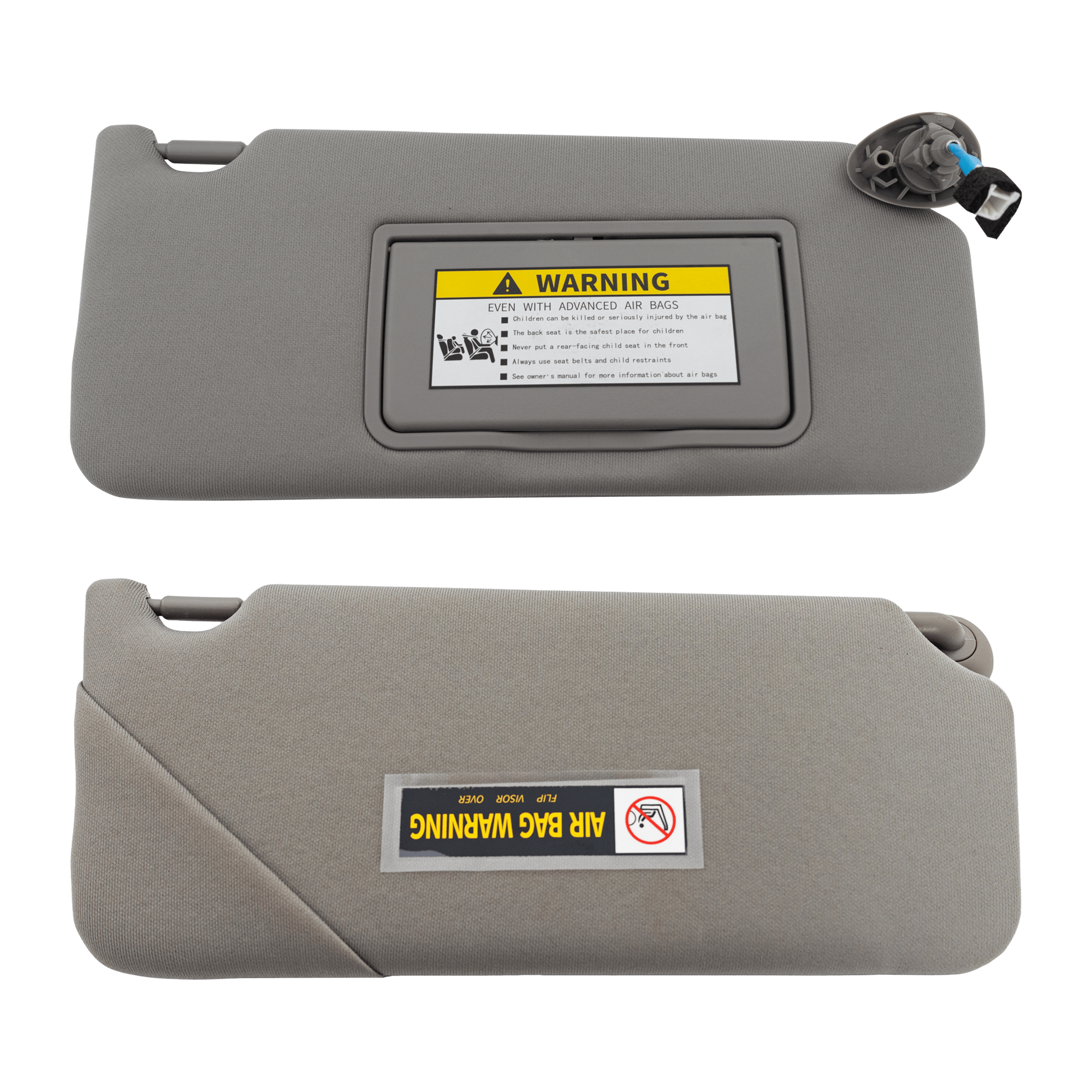 AM ACCORD 08-10-12-12 SUN VISOR RH AND LH Gray w Vanity Lamp and Mirror 08-09-12-12 Coupe Sedan SKU SET RH42170019 OEM 83230TP6A51ZB 83230TA0A91ZA 83