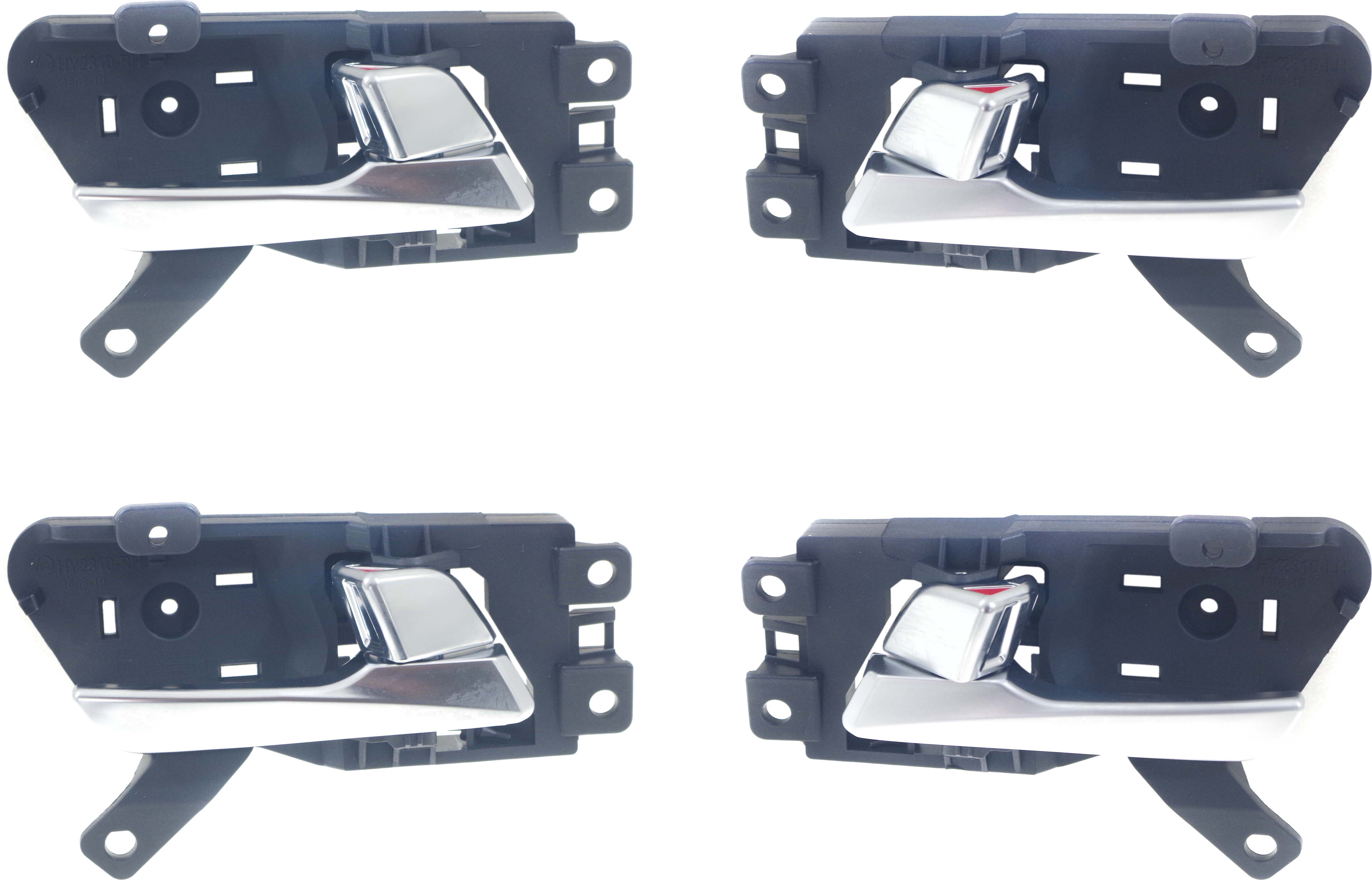 AM SONATA 15-18 FRONT AND REAR DOOR HANDLE RH AND LH Set of 4 Inside Silver Lever+Knob Hybrid 16-16 SKU SET RH46210003-4 OEM 82620C1000PGB 82610C1000PGB