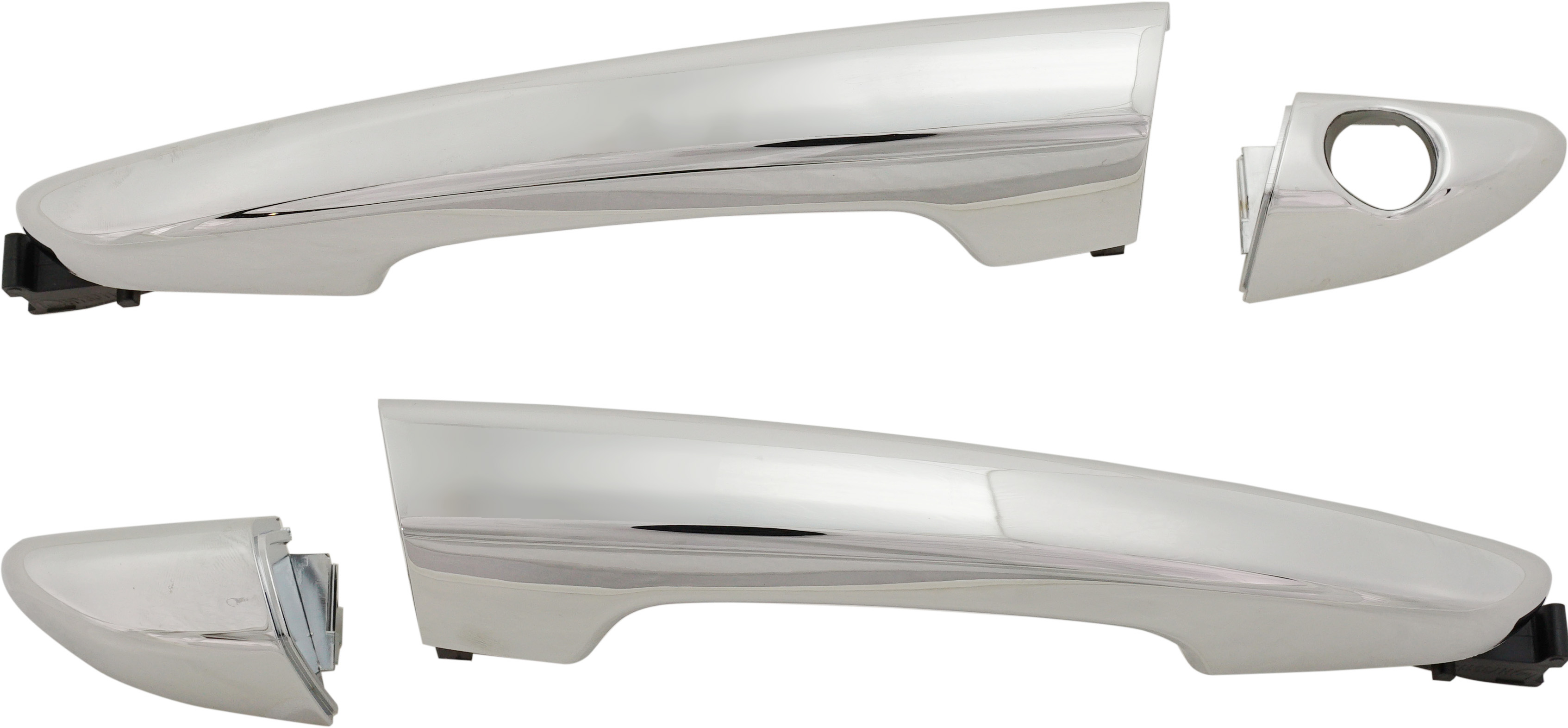 AM SONATA 15-19 FRONT DOOR HANDLE RH AND LH Outside All Chrome w Cover Hybrid 16-16 SKU SET RH46210005CK OEM 82661C1110-82662C1030-82651C11