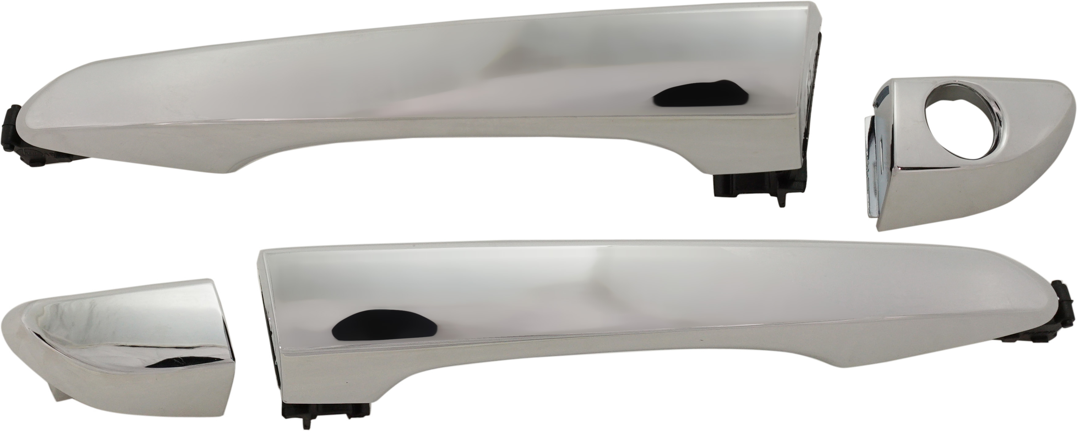 AM TUCSON 16-21 FRONT EXTERIOR DOOR HANDLE RH AND LH All Chrome w Keyhole w Cover w o Smart Key SKU SET RH46210025CK OEM 82661D3010-826622S720-82651D37