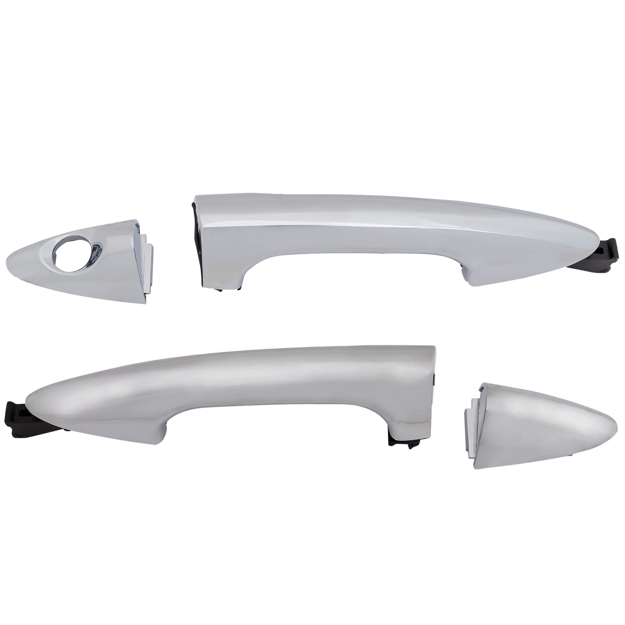 AM ACCENT 12-17 FRONT EXTERIOR DOOR HANDLE RH AND LH Chrome w Keyhole SKU SET RH46250041 OEM 826511R000CA PFM 826611R000CA