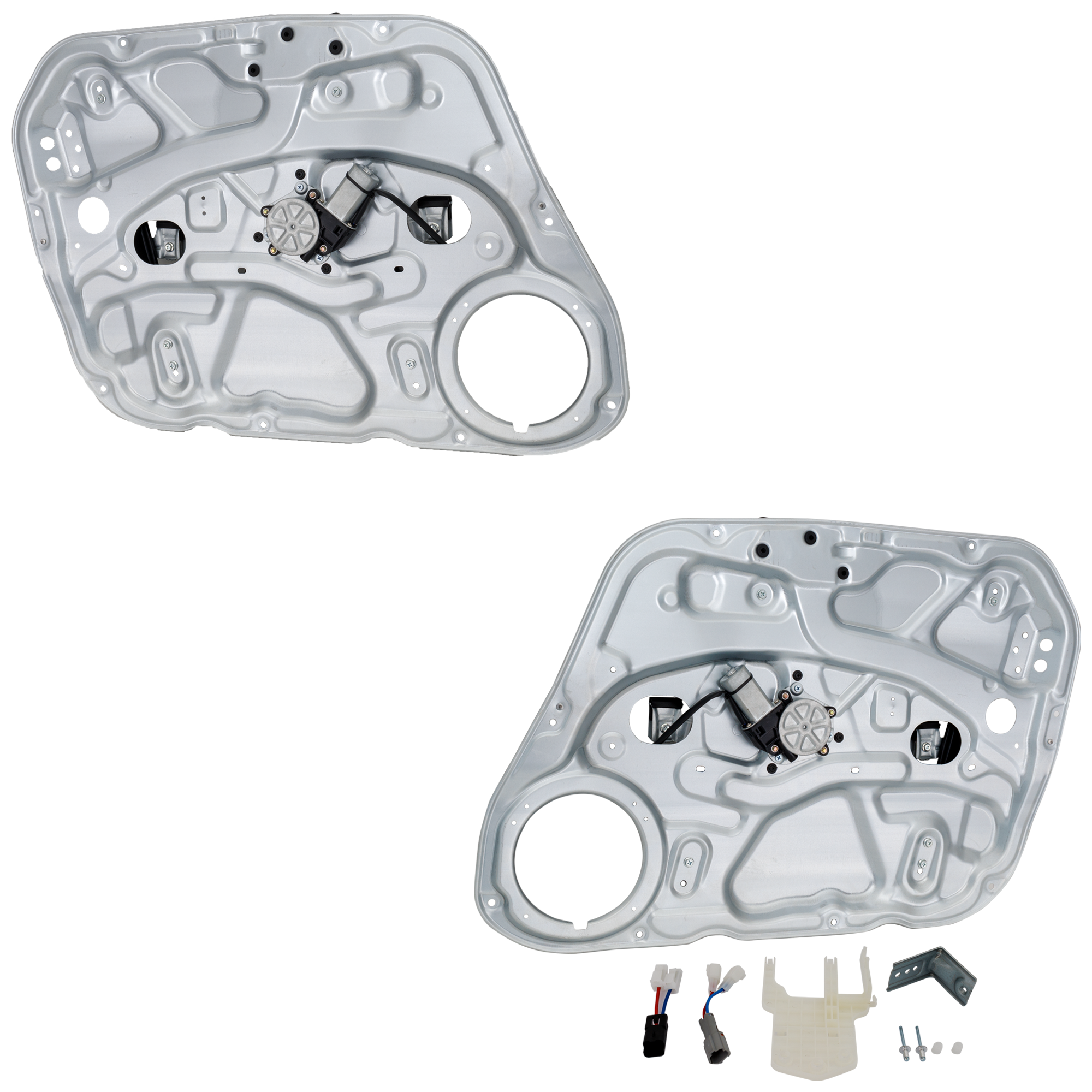 AM ELANTRA 09-12 FRONT WINDOW REGULATOR RH AND LH Power w Motor SKU SET RH46290107 OEM 824712L001-824502L000-834503J0