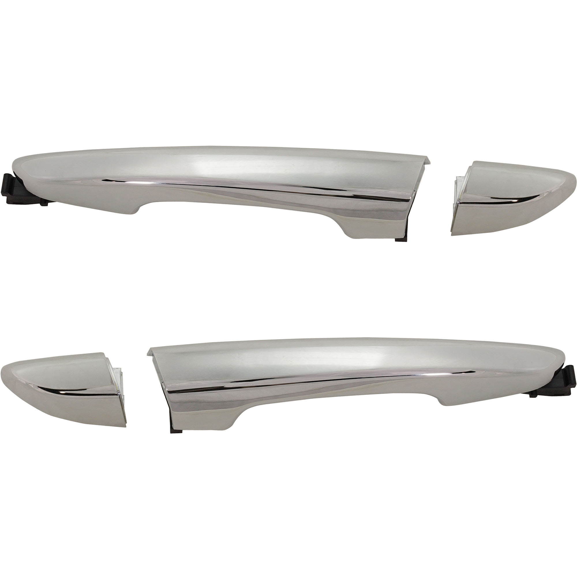 AM SONATA 15-19 REAR DOOR HANDLE RH AND LH Outside All Chrome w Cover Hybrid 16-16 SKU SET RH49130001C OEM 82661C1010-83662C1010-82651C10