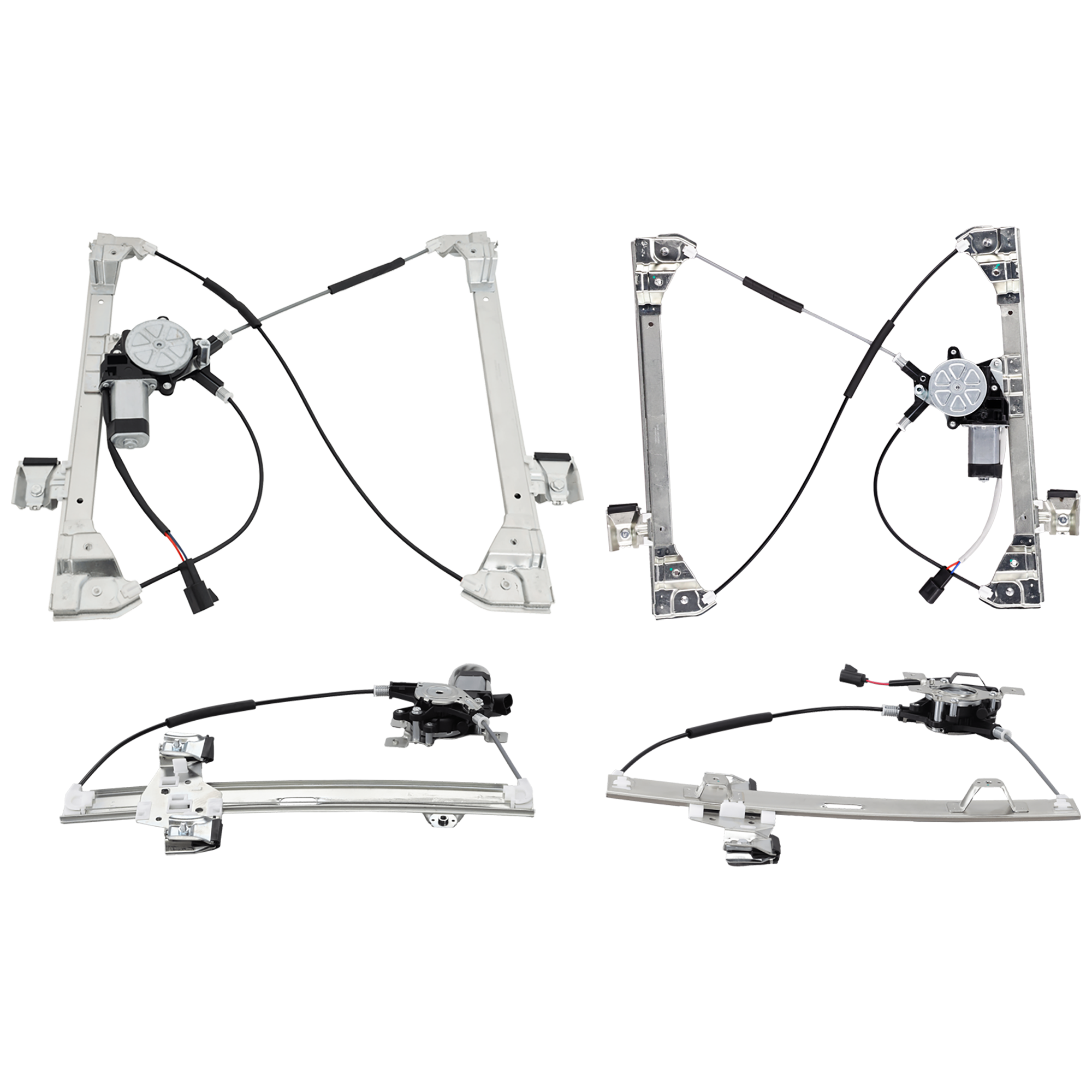 AM H2-03-09 FRONT AND REAR WINDOW REGULATOR RH AND LH Power w Motor SKU SET RH49170003-4 Partslink HU1350102 HU1351102 HU1550100 HU1551100 OEM 10390764-10390765-15771354-157