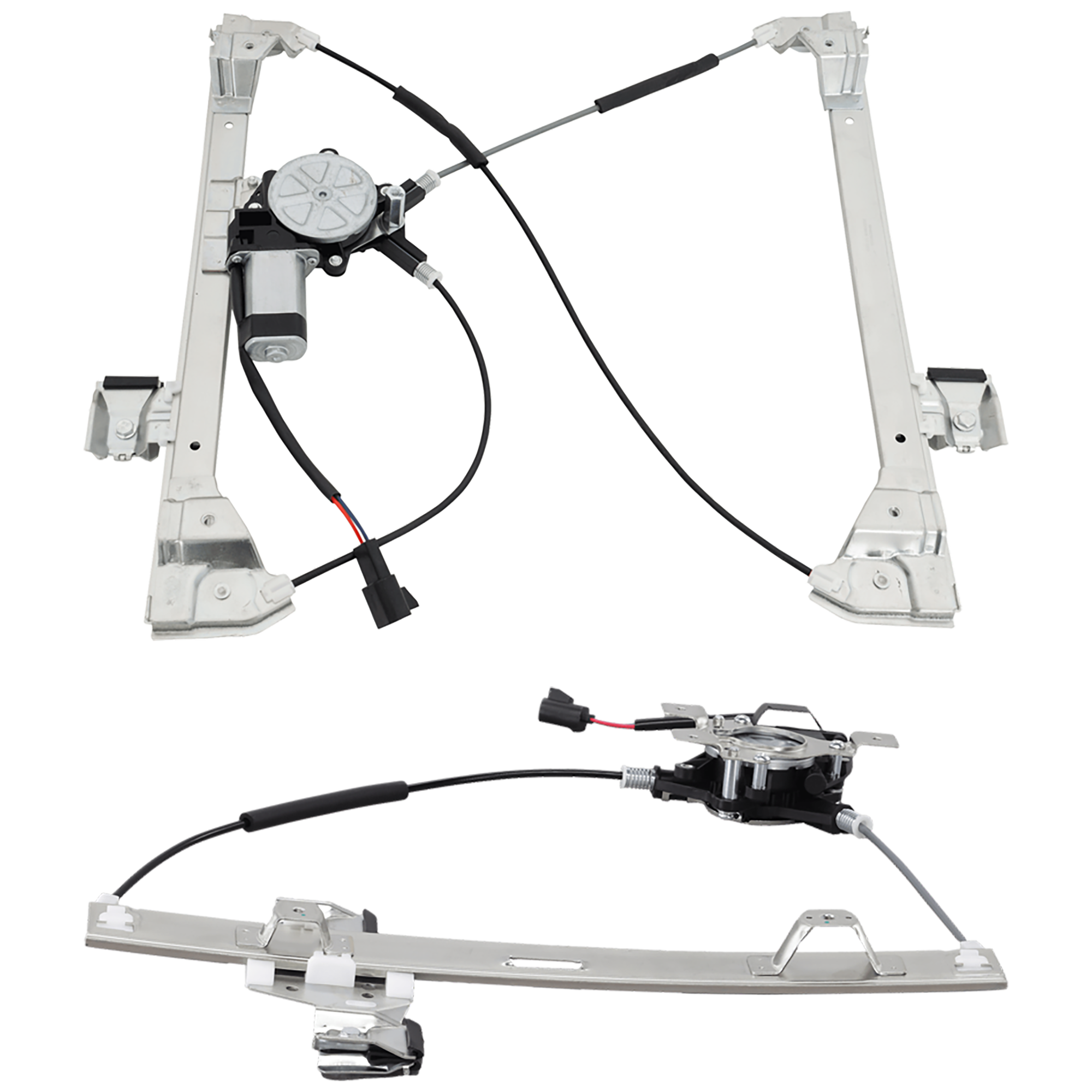AM H2-03-09 FRONT AND REAR WINDOW REGULATOR RH Power w Motor SKU SET RH49170003 A Partslink HU1351102 HU1551100 OEM 10390765-15771354