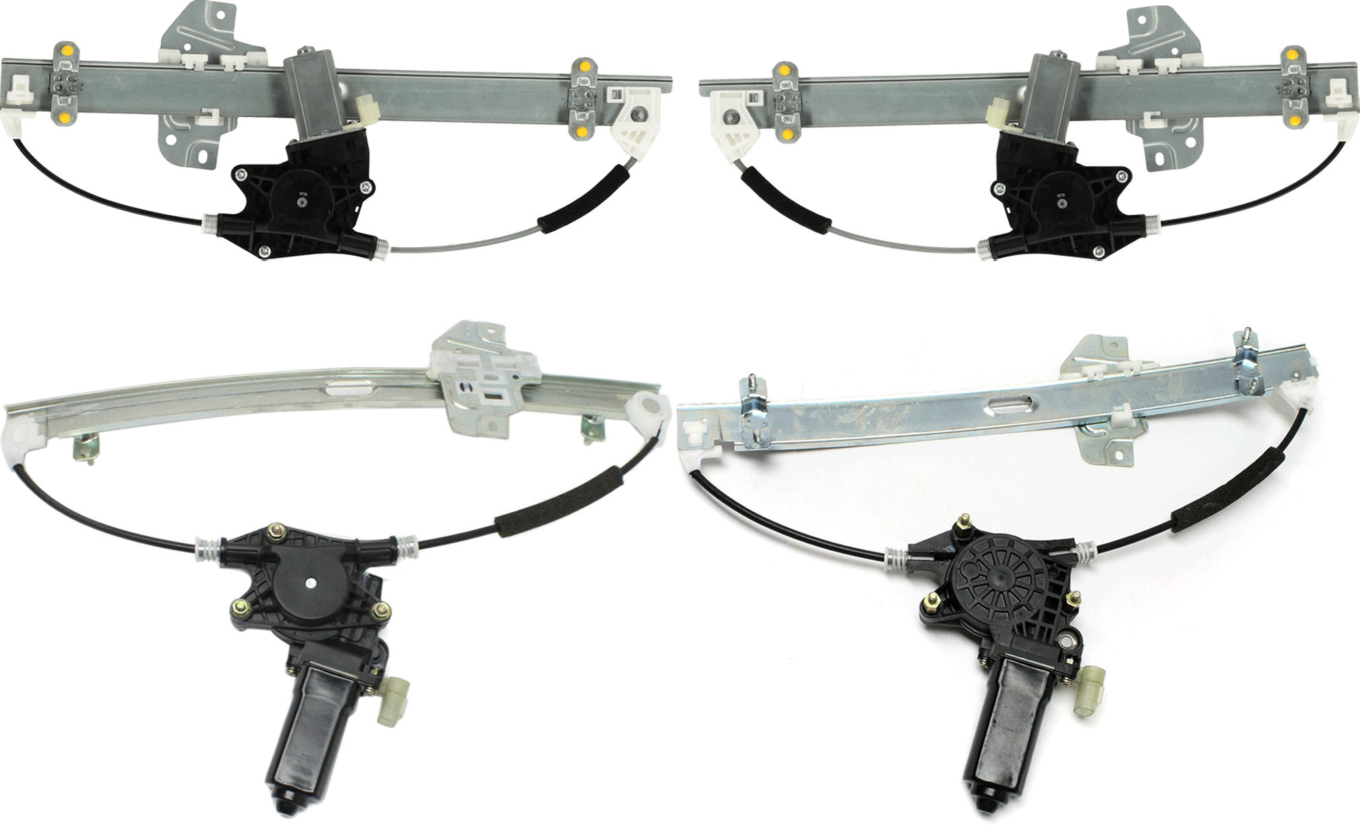 AM ACCENT RIO RIO5-06-11 FRONT AND REAR WINDOW REGULATOR RH AND LH Power w Motor Sedan SKU SET RH49170095-4 Partslink HY1350130 HY1351130 OEM 824011G010-824021G010-834011G0