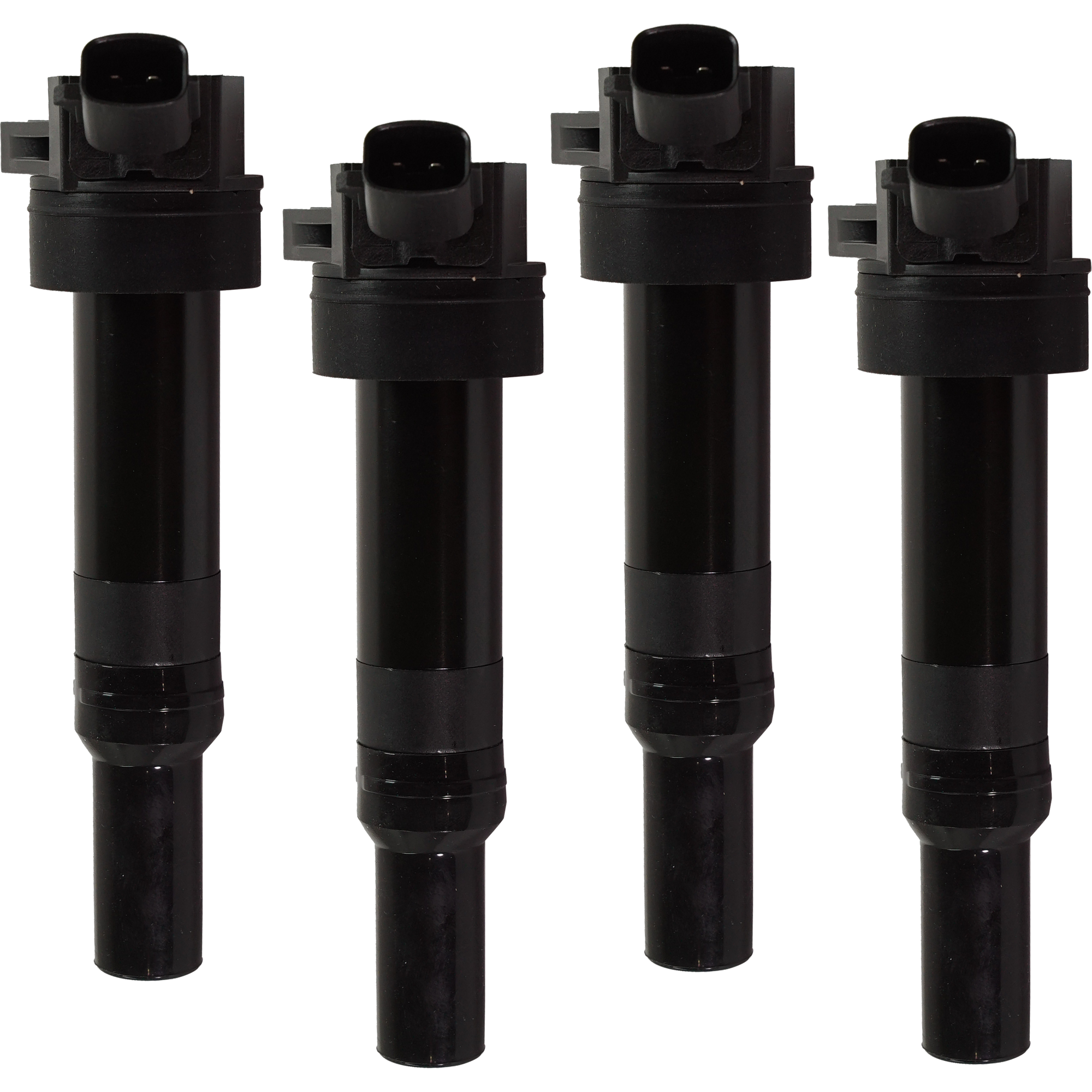 AM ELANTRA 10-15 TUCSON 14-20 IGNITION COIL Coil on Plug 12 volts 2 Male Blade Terminal Set of 4-4 Cyl. Engine SKU SET RH50460012-4 OEM 273002E000