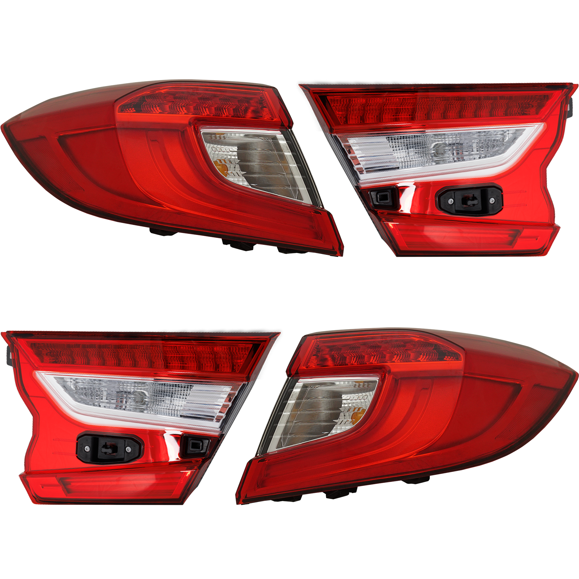 AM ACCORD 18-22 TAIL LAMP RH AND LH Inner and Outer Assembly CAPA SKU SET RH73010059Q 4 Partslink HO2802119C HO2803119C HO2804118C HO2805118C OEM 33500TVAA01-33550TVAA01-34150T