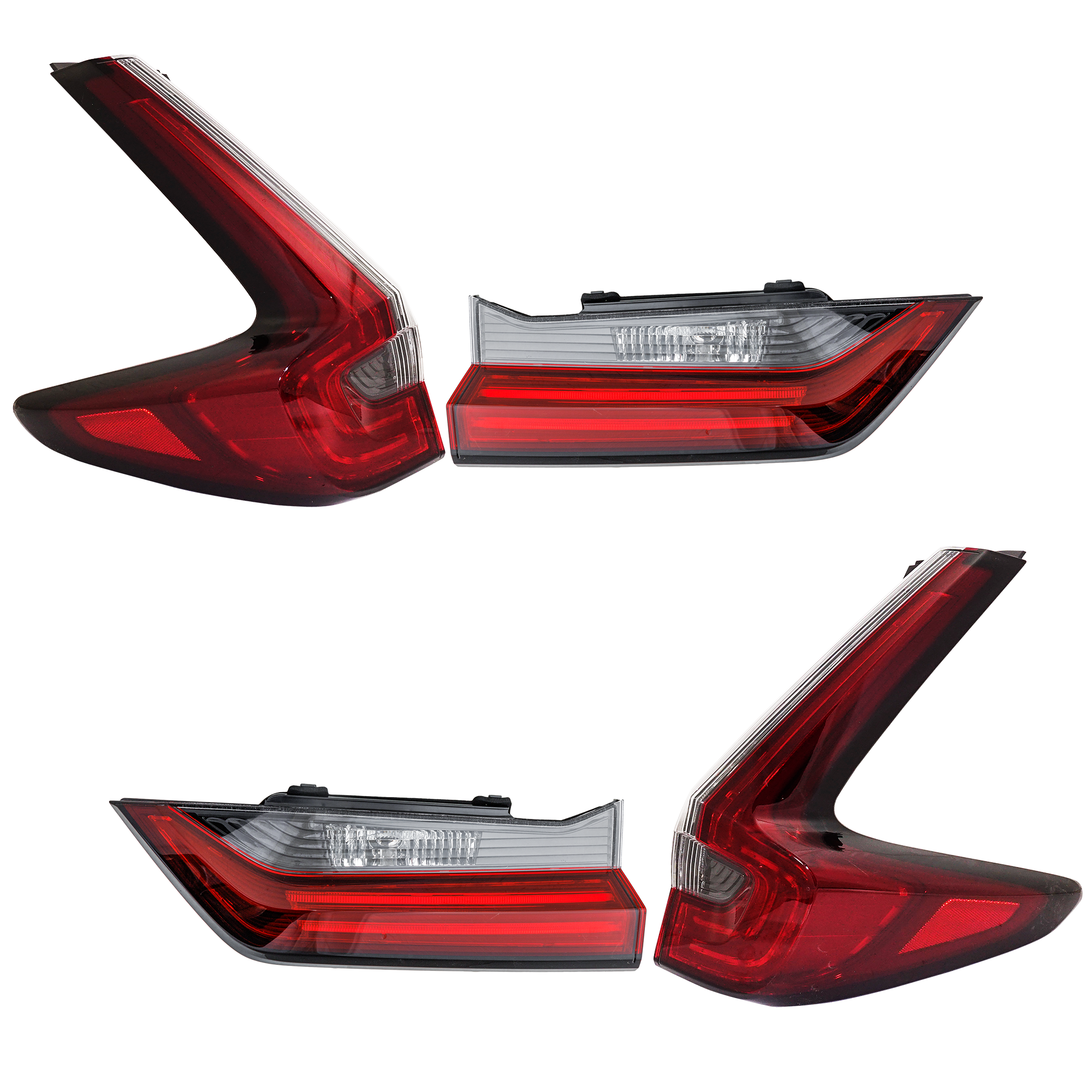 AM CR V 20-22 TAIL LAMP RH AND LH Inner and Outer Assembly Halogen Set of 4 SKU SET RH73010117-4 Partslink HO2804122 HO2805122 OEM 33500TLAA21-33550TLAA21-34150T