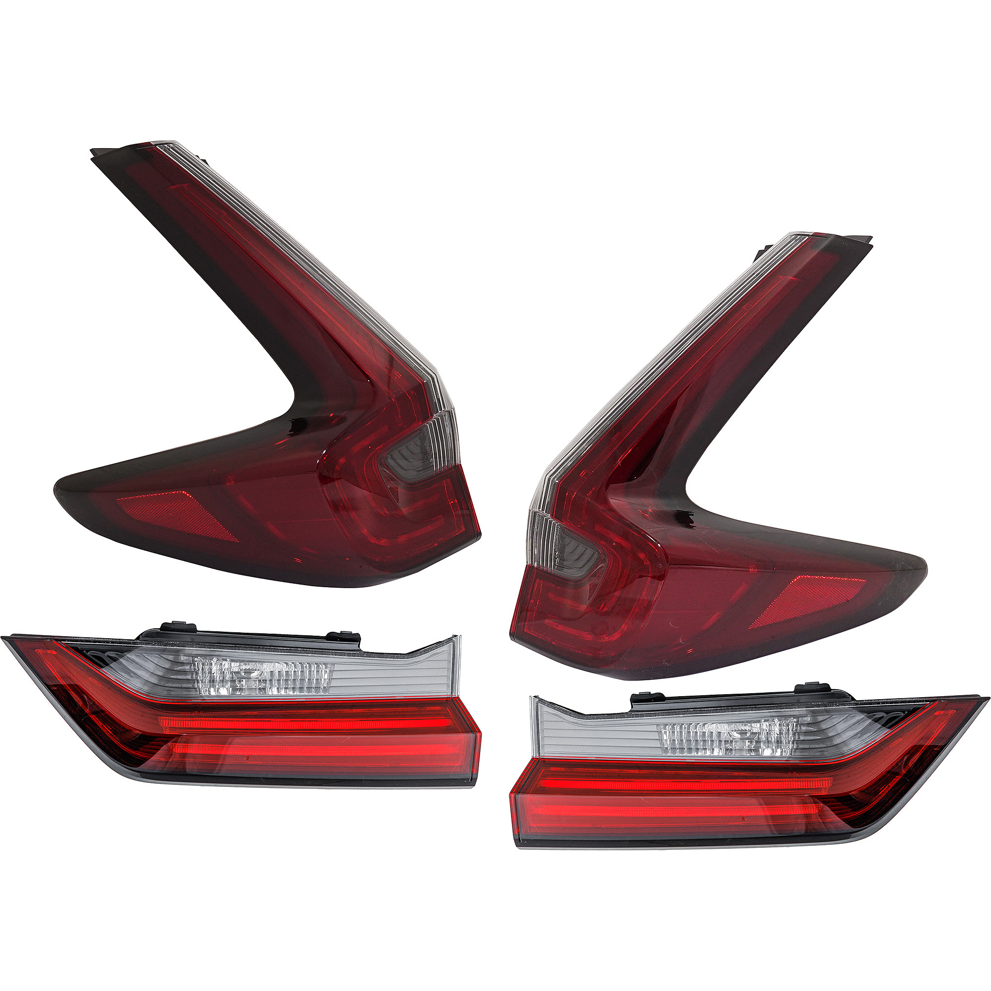 AM CR V 20-22 TAIL LAMP RH AND LH Inner and Outer Assembly Halogen Set of 4 CAPA SKU SET RH73010117Q 4 Partslink HO2804122C HO2805122C OEM 33500TLAA21-33550TLAA21-34150T