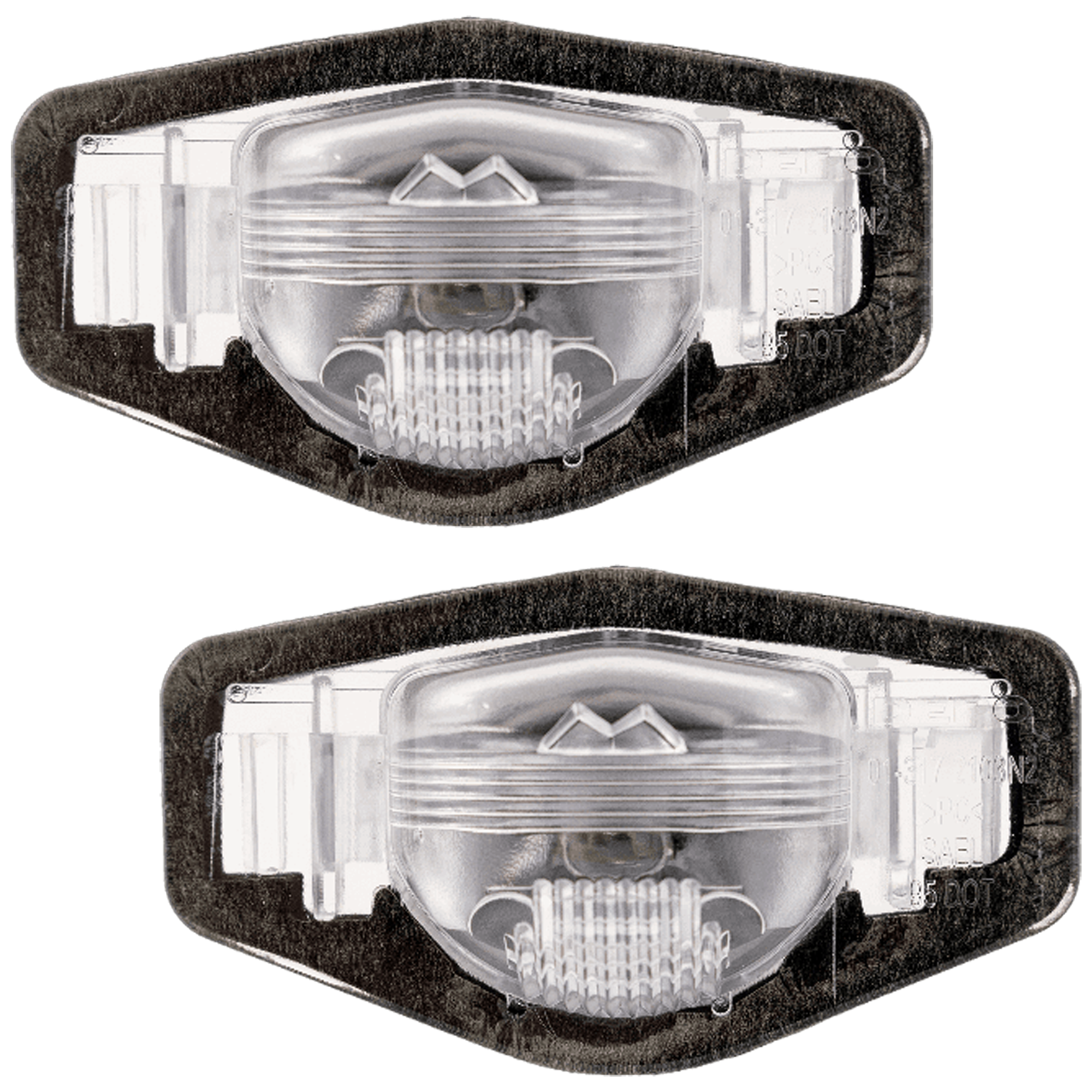 AM ACCORD 98-05 RDX 07-12 REAR LICENSE PLATE LAMP RH AND LH Clear CAPA SKU SET RH73290005Q Partslink HO2870104C OEM 34100S84A01