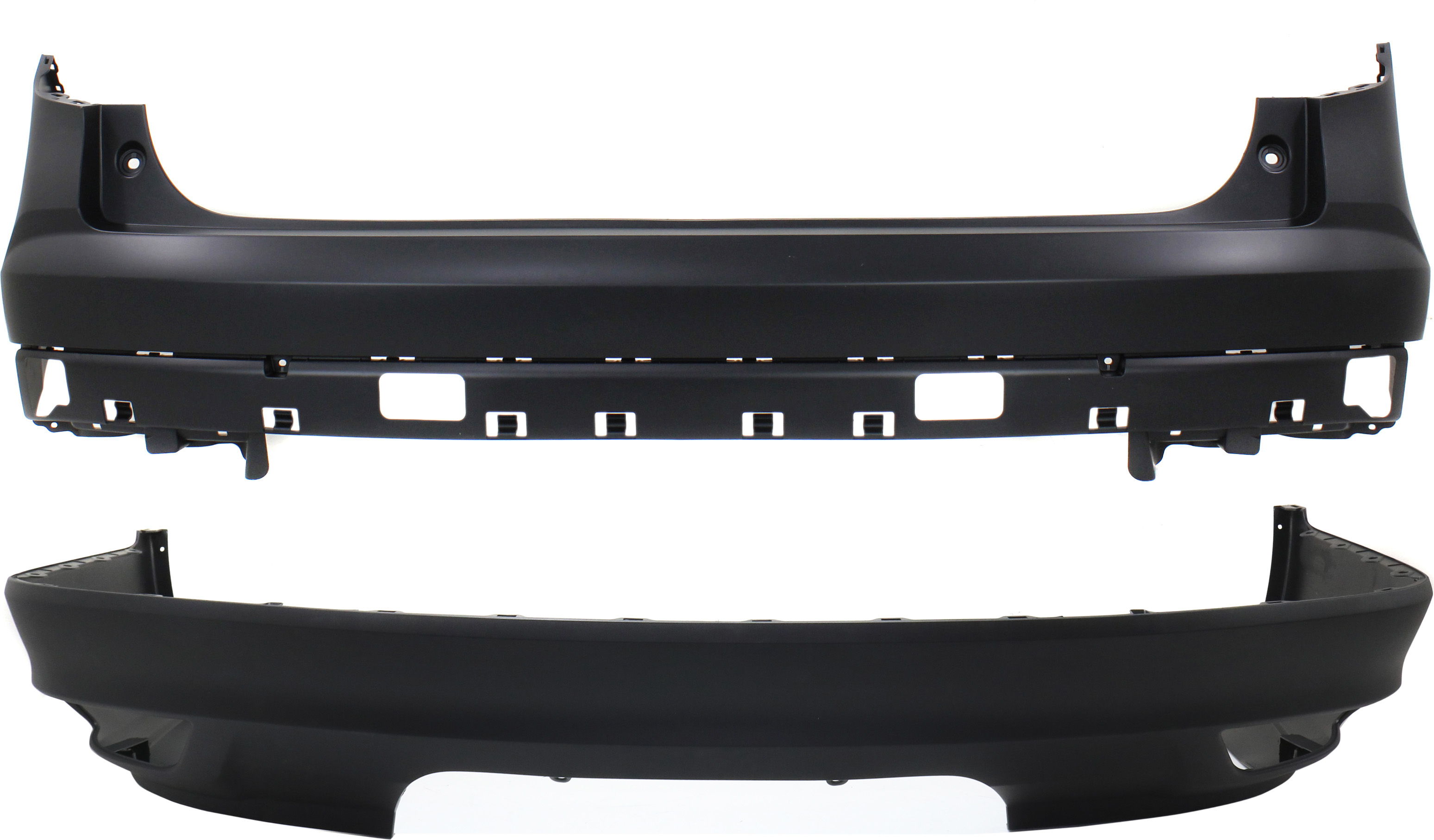 AM PILOT 16-18 BUMPER COVER Rear Upper and Lower w o PAS Holes EX L EX LX Models CAPA SKU SET RH76010006Q 2 Partslink HO1114104C HO1115106C OEM 04715TG7A90ZZ 71510TG7A00
