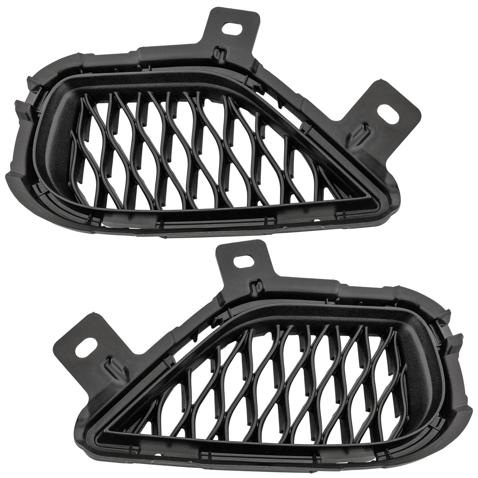 AM QX50-19-23 FRONT BUMPER MOLDING RH AND LH Textured Black SKU SET RI01590007 Partslink IN1039115 IN1038115 OEM 620745NA0A 620755NA0A