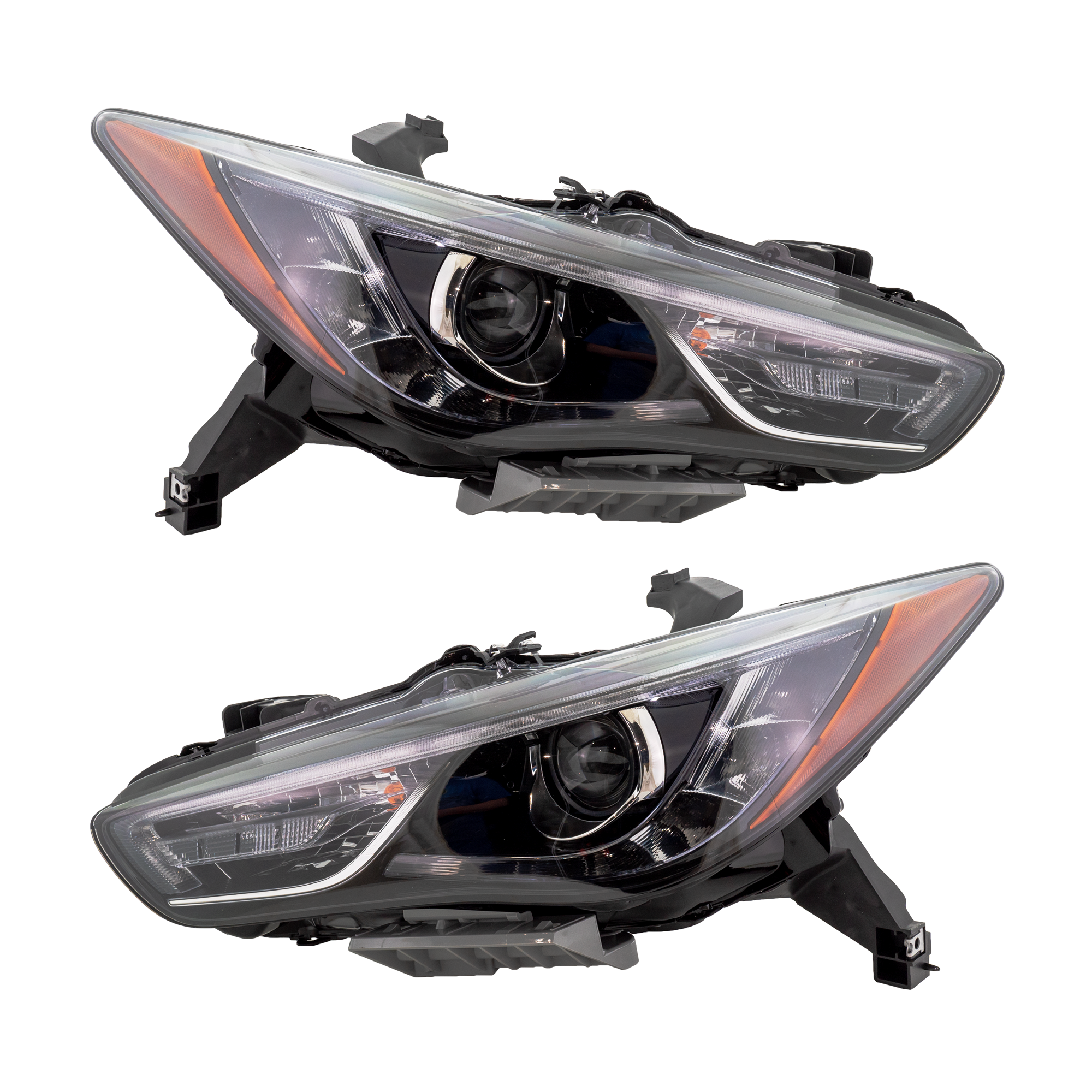 AM QX60-17-18 HEAD LAMP RH AND LH Assembly HID Xenon w HID Kit CAPA SKU SET RI10010009Q