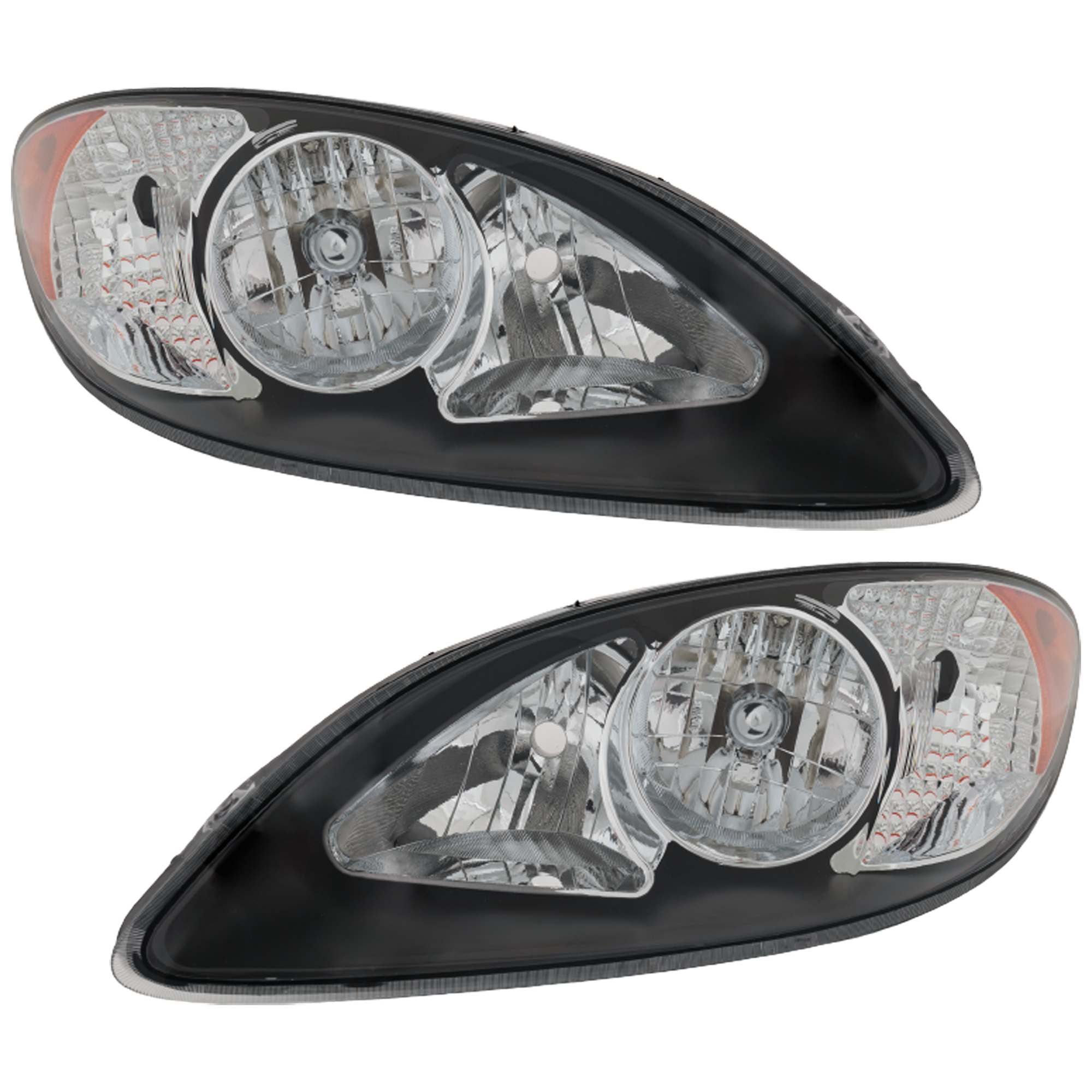 AM INTERNATIONAL PROSTAR 08-14 HEAD LAMP RH AND LH Lens and Housing Black Interior SKU SET RI10010029 HD OEM 3596016C94-3596015C94
