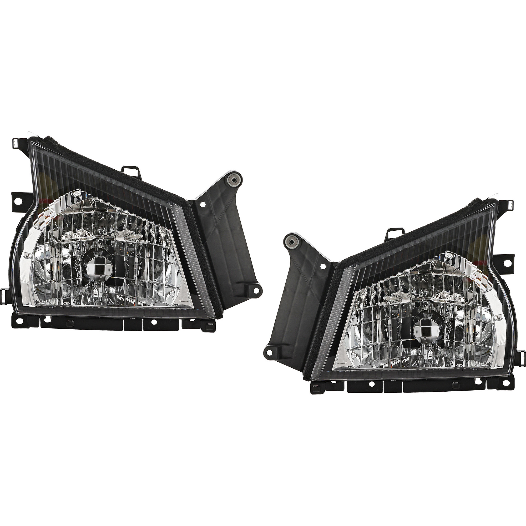 AM NPR NPR HD NQR W SERIES 04-07 HEAD LAMP RH AND LH Assembly Halogen SKU SET RI10010047 HDA Partslink IZ2502112 IZ2503112 OEM 8973769113-8973769123
