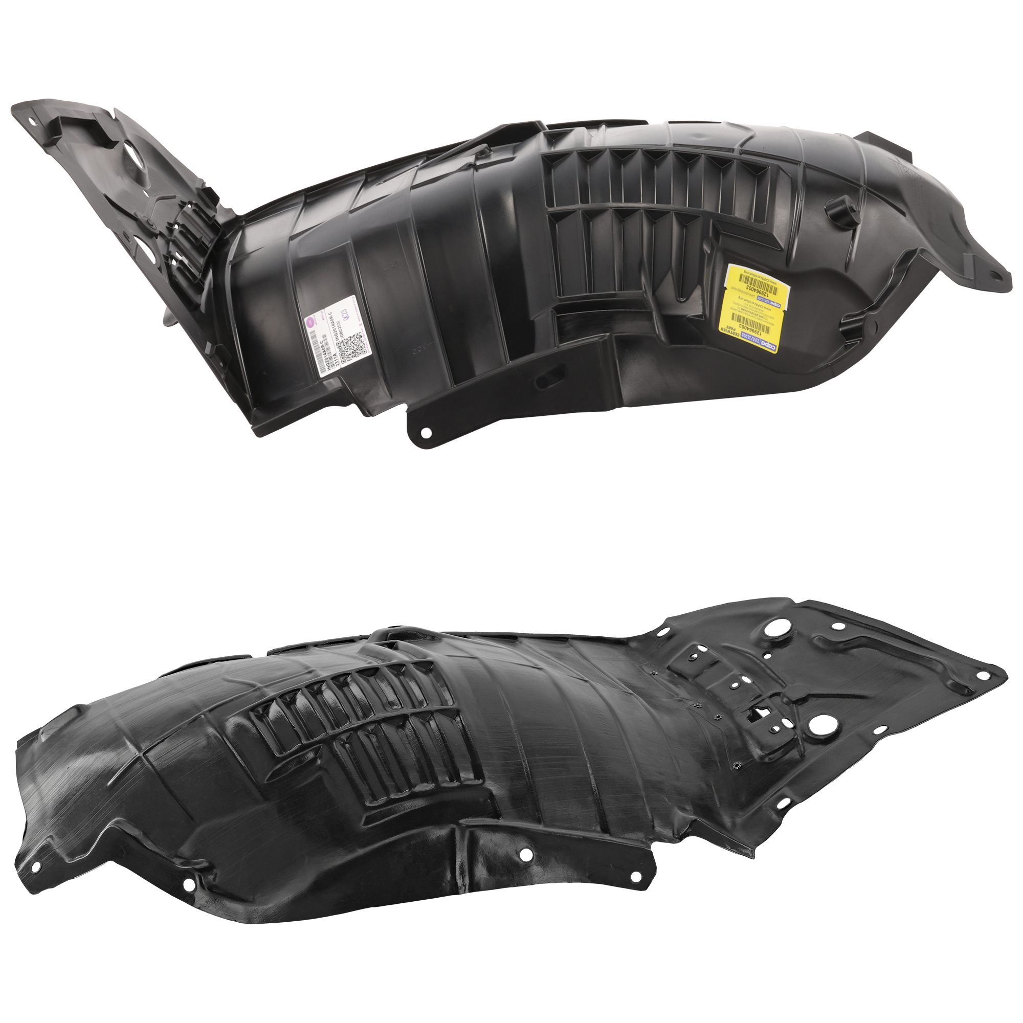 AM Q50-14-23 FRONT FENDER LINER RH AND LH Front Section Polypropylene Injection Form CAPA SKU SET RI22210001Q Partslink IN1248128C IN1249128C OEM 638404GA0B 638414GA0B