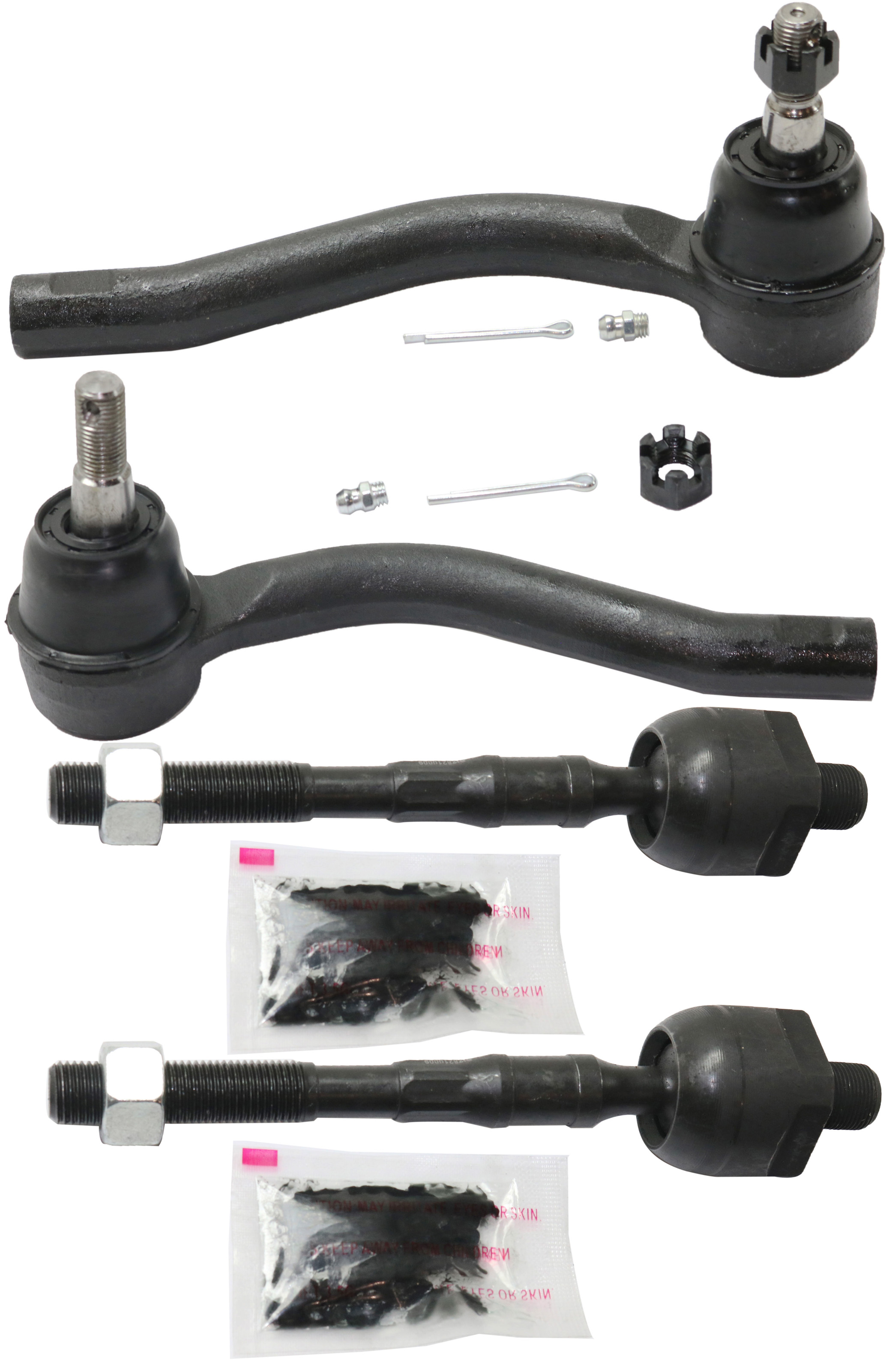 AM M35-06-10 EX35-08-12 Q50-14-19 FRONT TIE ROD END RH AND LH Inner and Outer SKU SET RI28210009-4 OEM D8521EG000 D8520EG025 D8640EG0