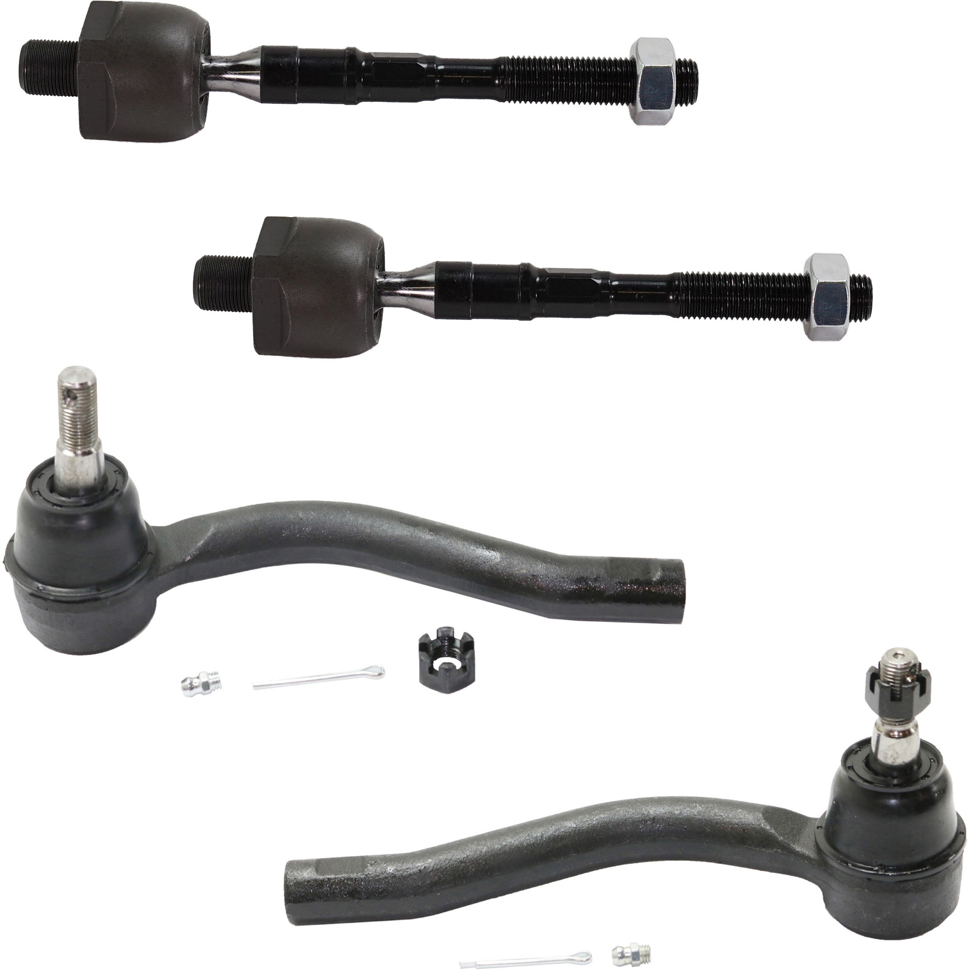 AM G37-11-13 Q50 Q60-14-15 FRONT TIE ROD END RH AND LH Inner and Outer SKU SET RI28210014-4 OEM D8520EG025 D8640EG00C TI61070