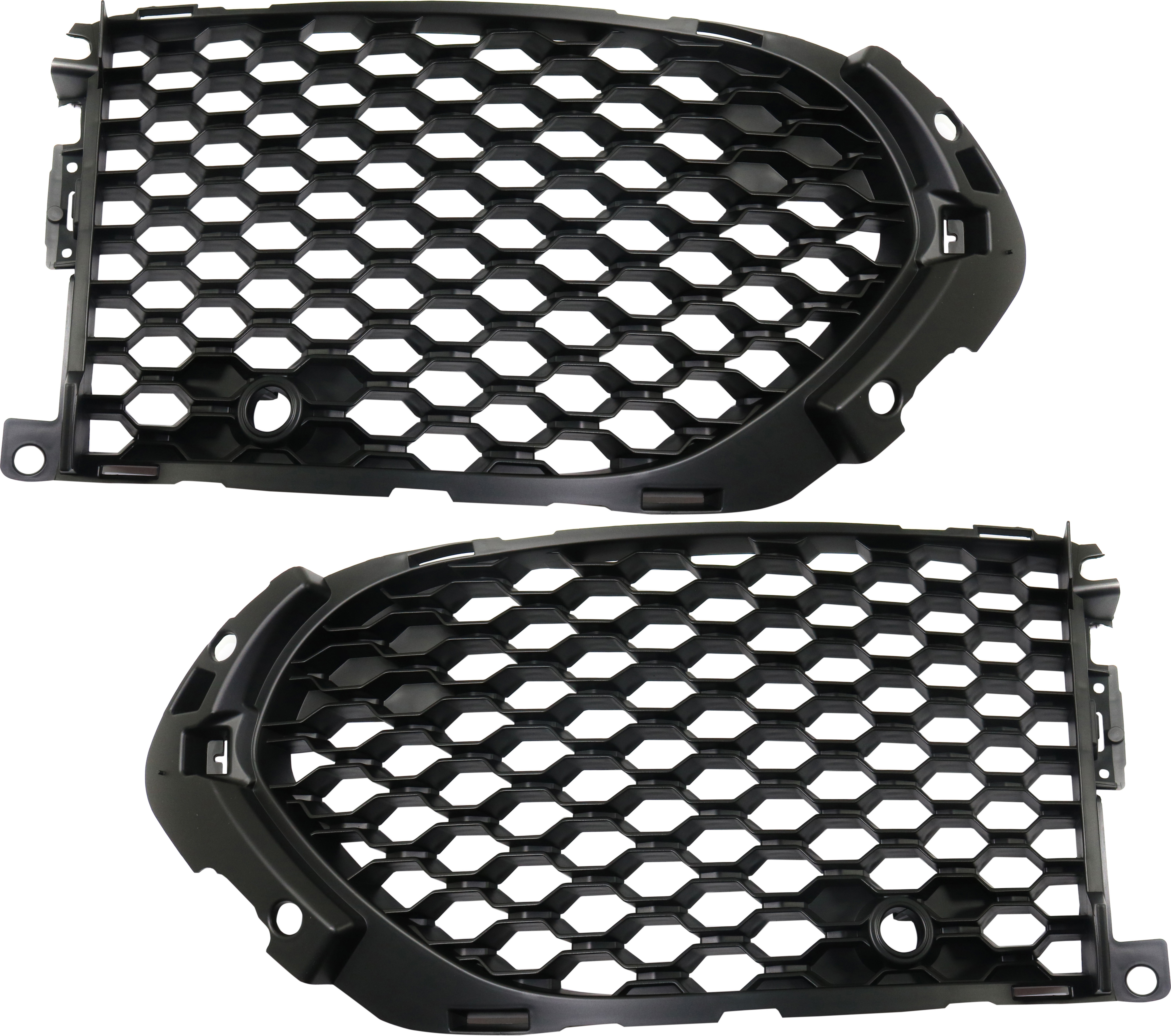AM F PACE 17-20 FRONT FOG LAMP COVER RH AND LH Textured Black w Open Side Mesh SKU SET RJ01550007 Partslink JA1039106 JA1038106 OEM T4A6215 T4A6219